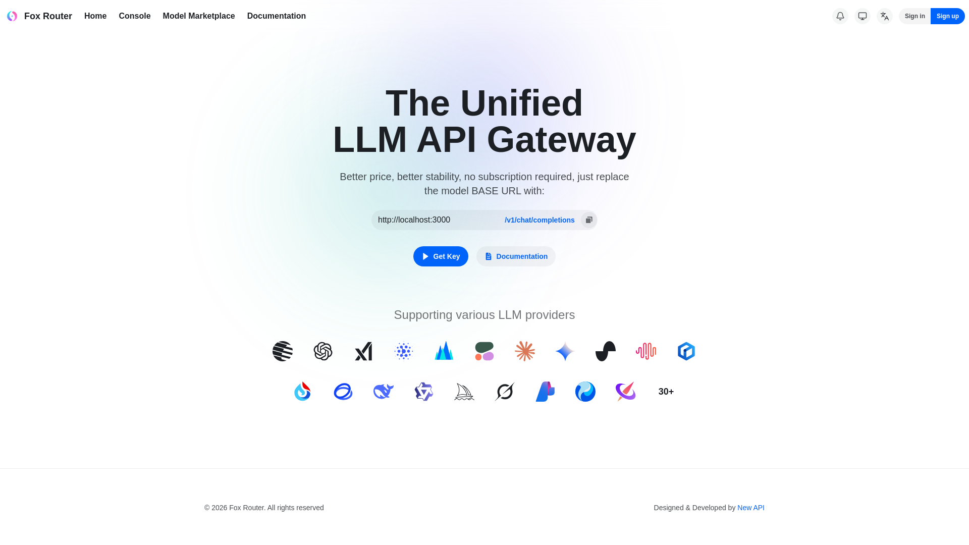 website screenshot of https://foxrouter.org