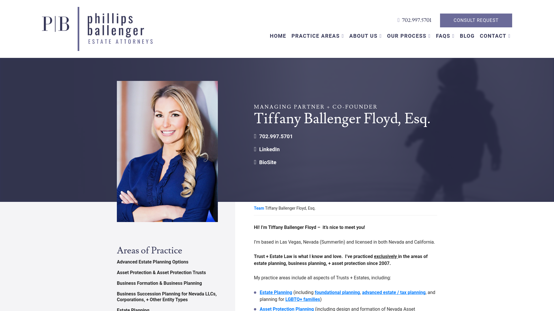 website screenshot of https://tiffanyballengerlaw.com/