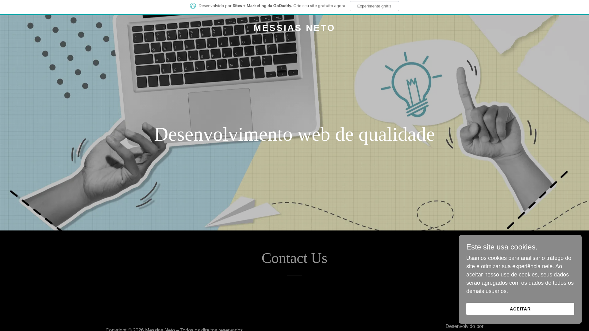 website screenshot of https://messiasneto.com