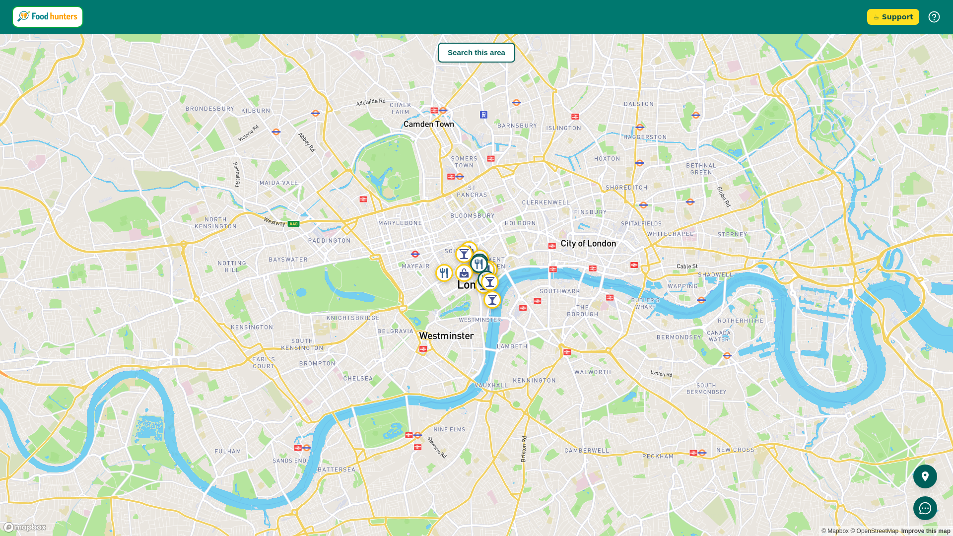 website screenshot of https://food-hunters.pages.dev/