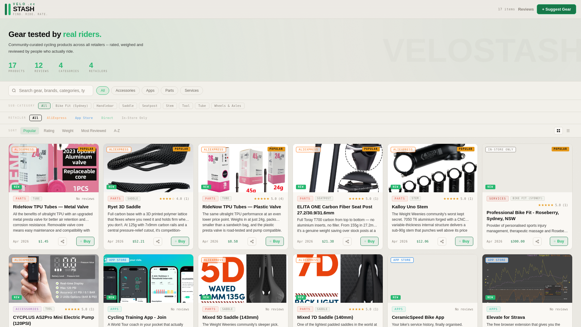 website screenshot of https://velostash.cc