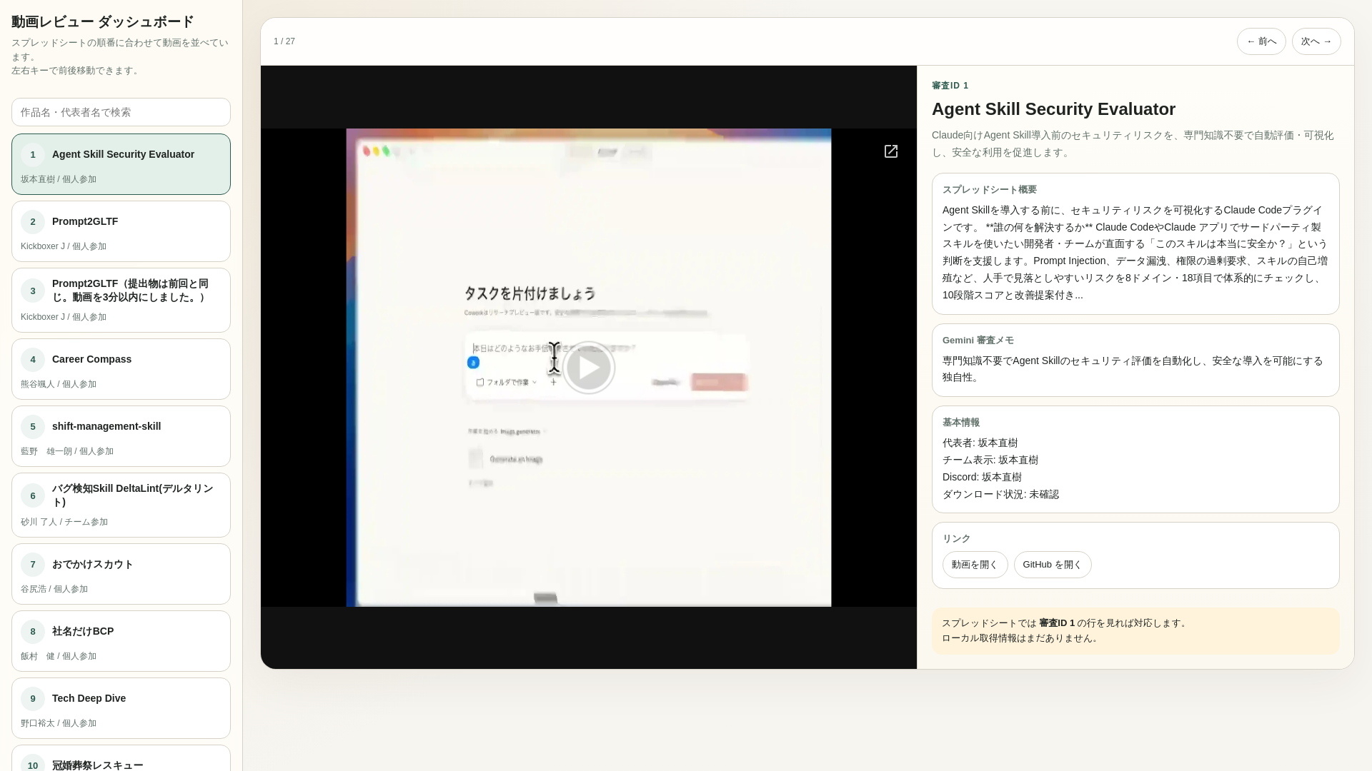 website screenshot of https://agi-lab-hackathon-review.pages.dev/