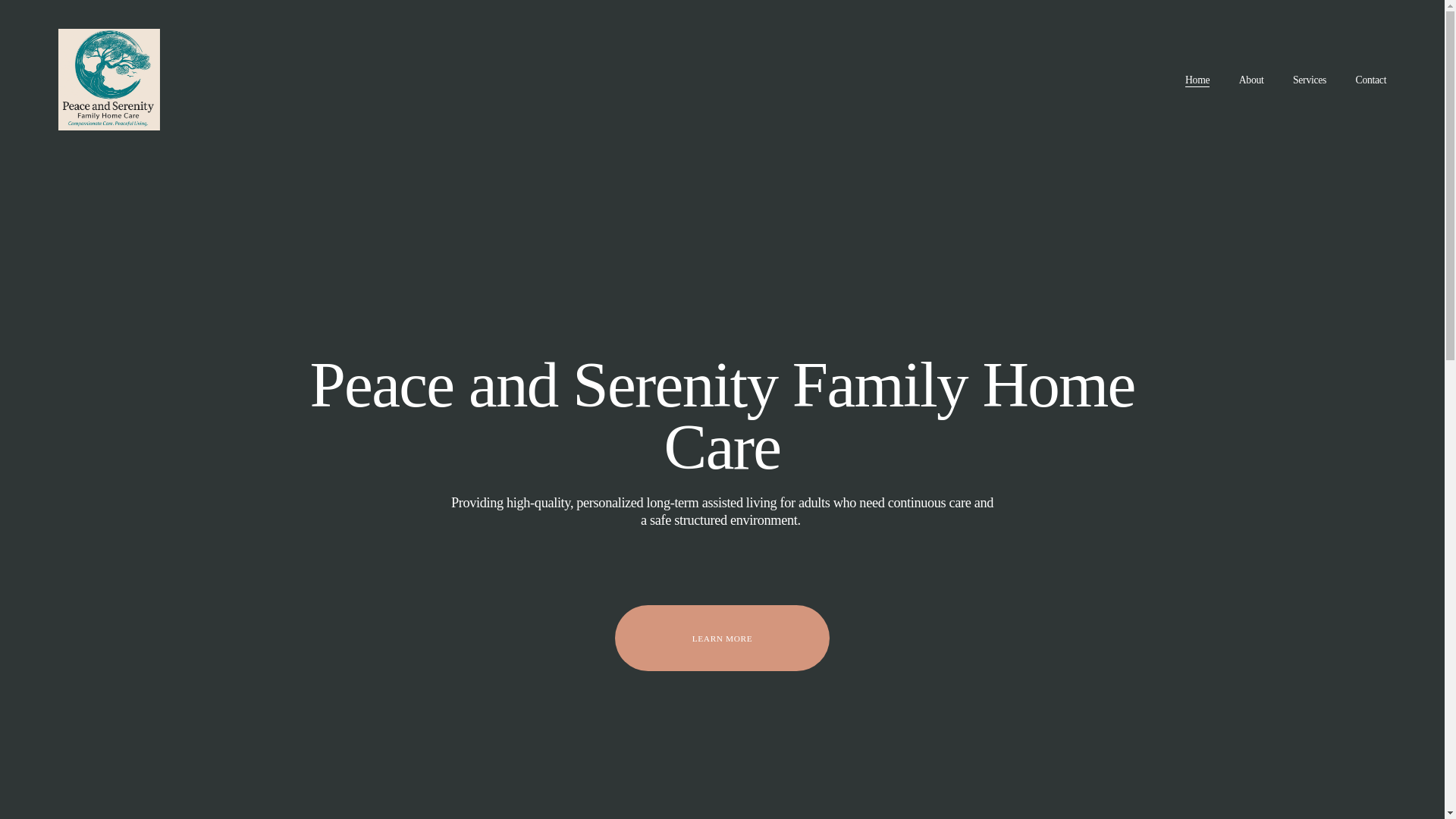 website screenshot of https://peacehousefamily.com/