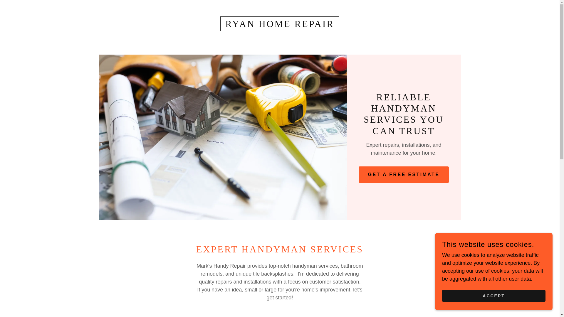 website screenshot of https://ryanhomerepair.com/