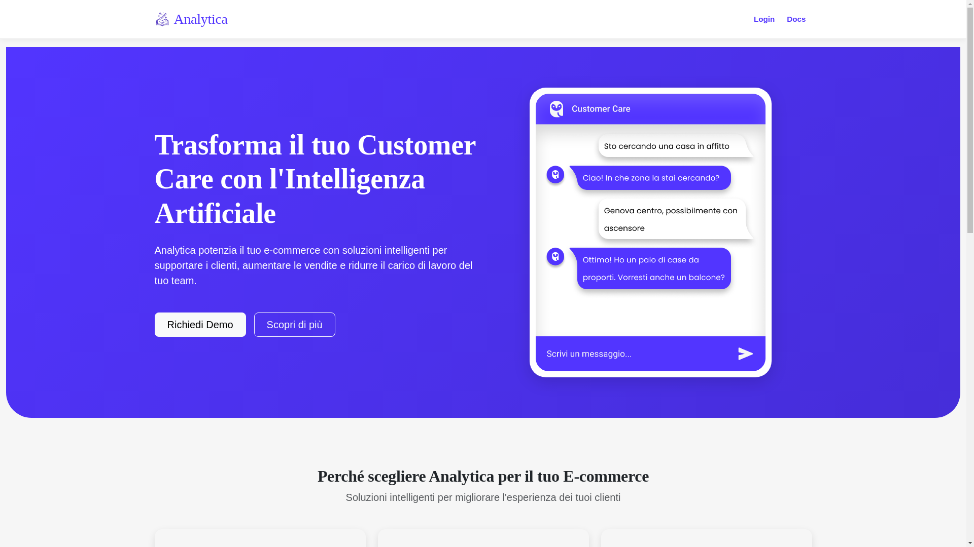 website screenshot of https://tryanalytica.ai/