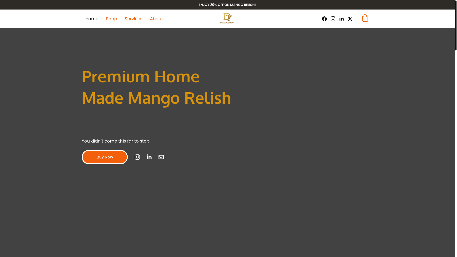 website screenshot of https://delicioustrove.com/