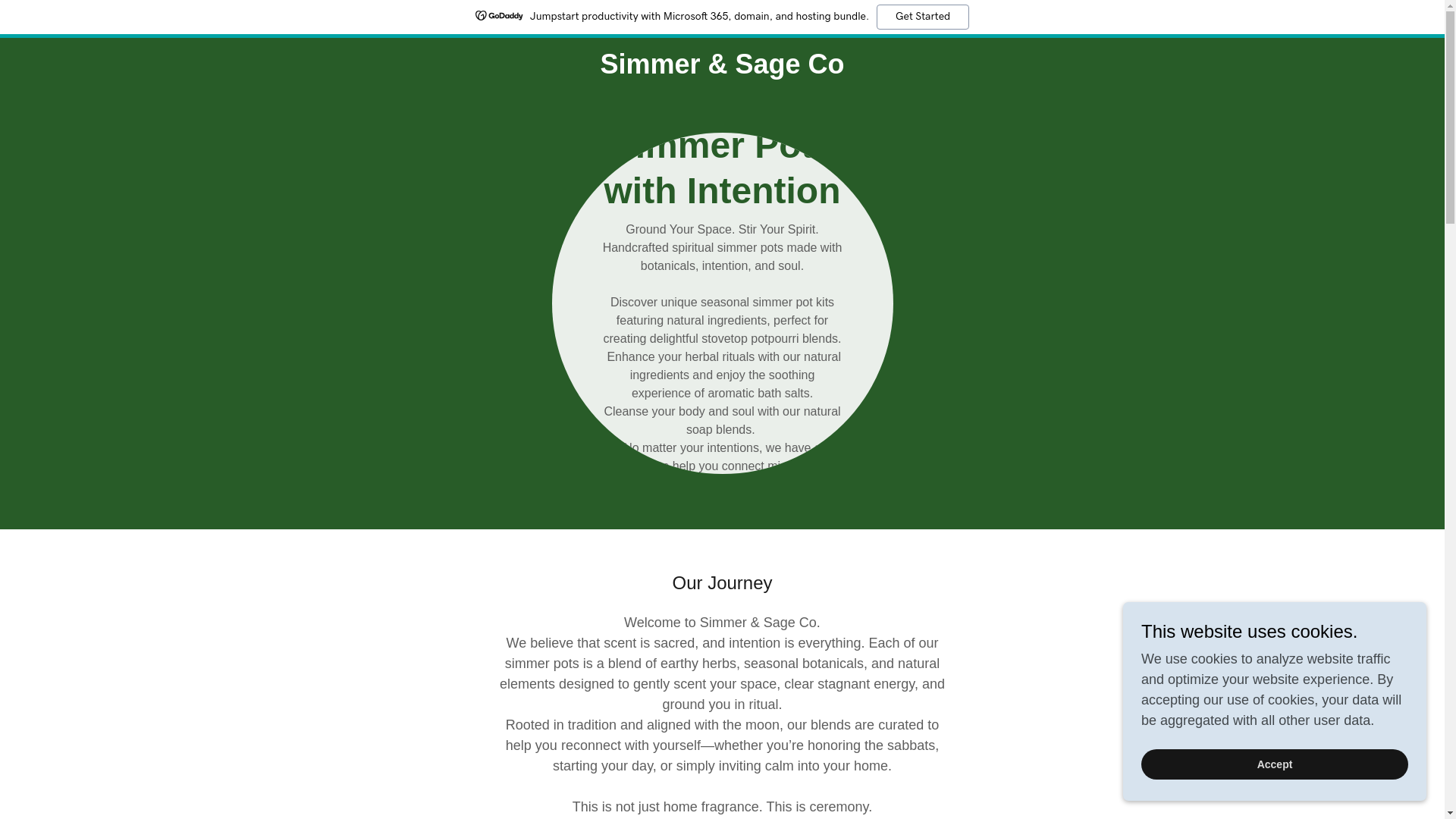website screenshot of https://simmersageco.com/
