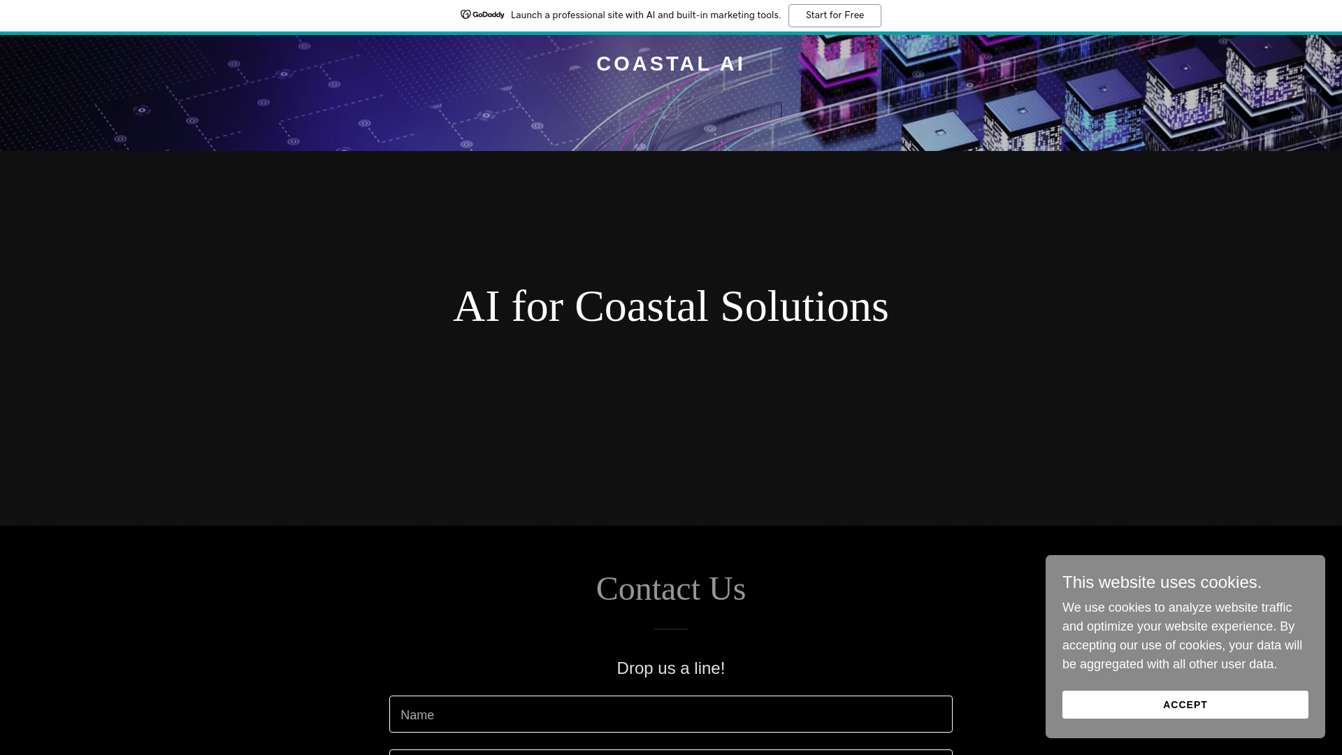 website screenshot of https://coastalai.us/