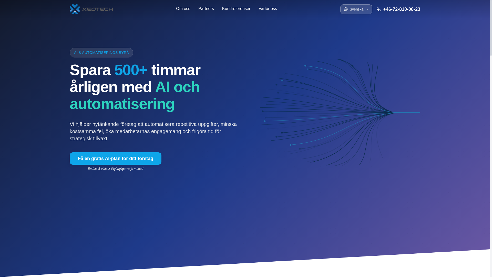 website screenshot of https://xeotech.io/