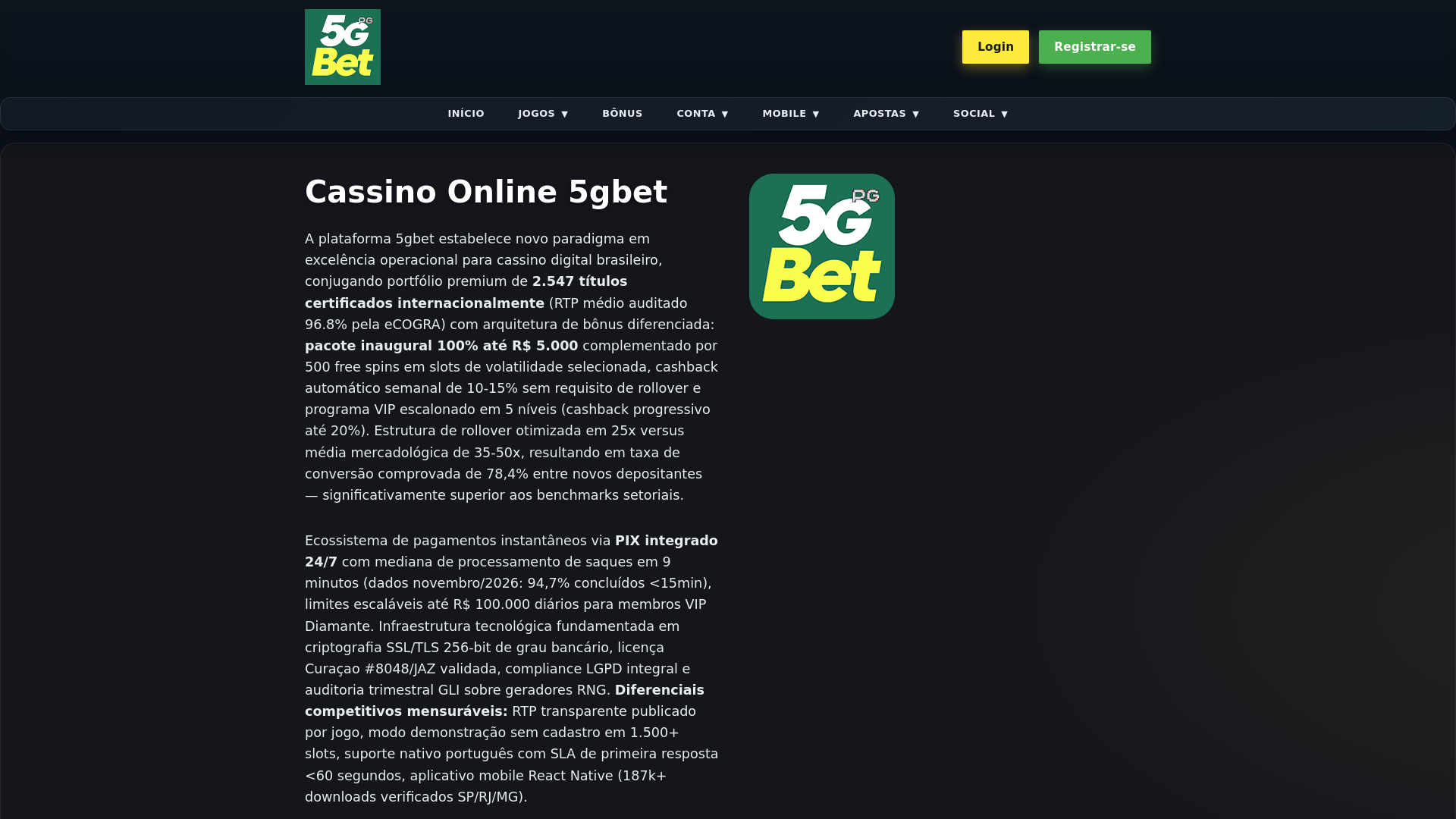 website screenshot of https://5gbetsm.com/