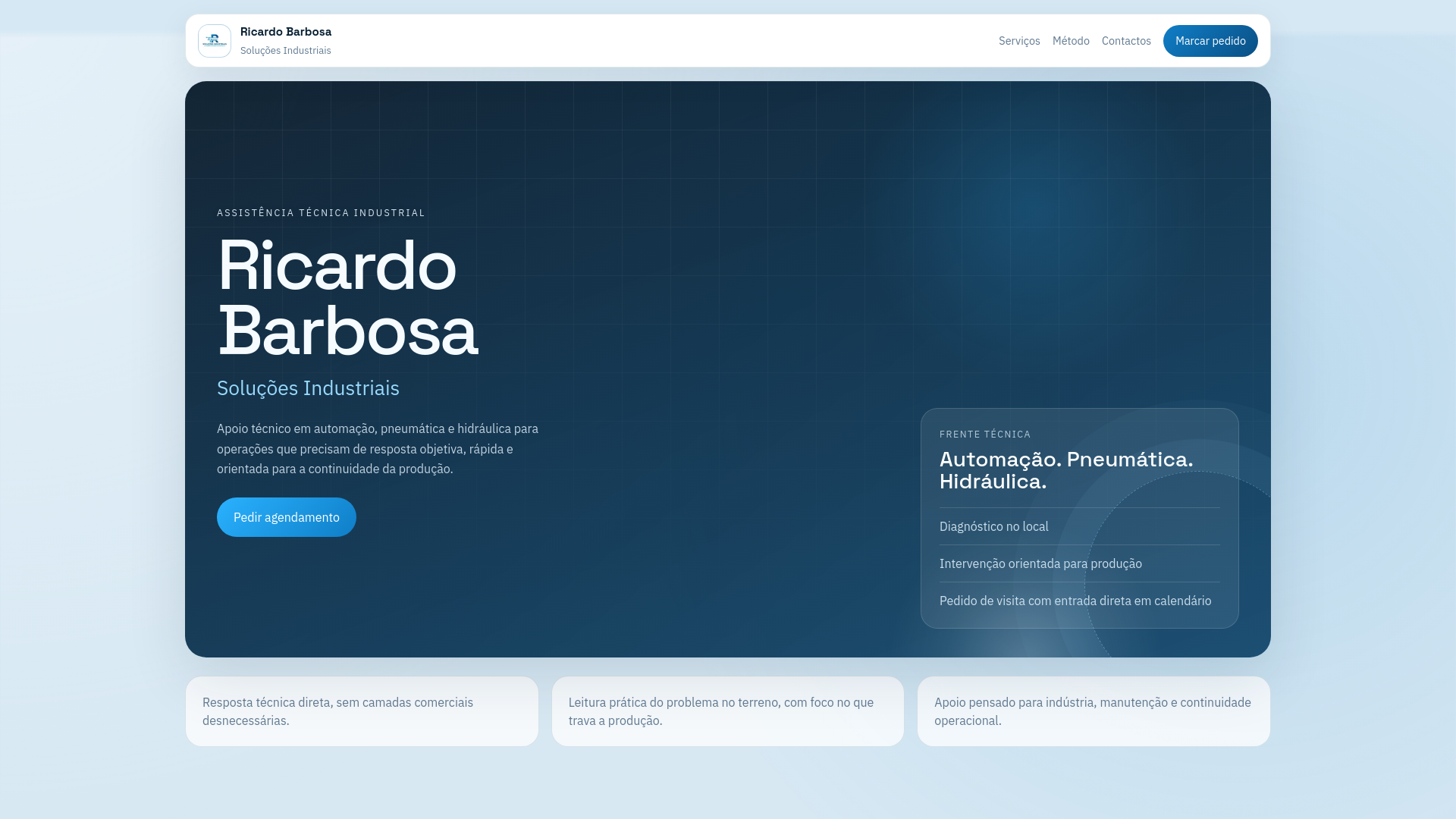 website screenshot of https://ricardobarbosa.pt/