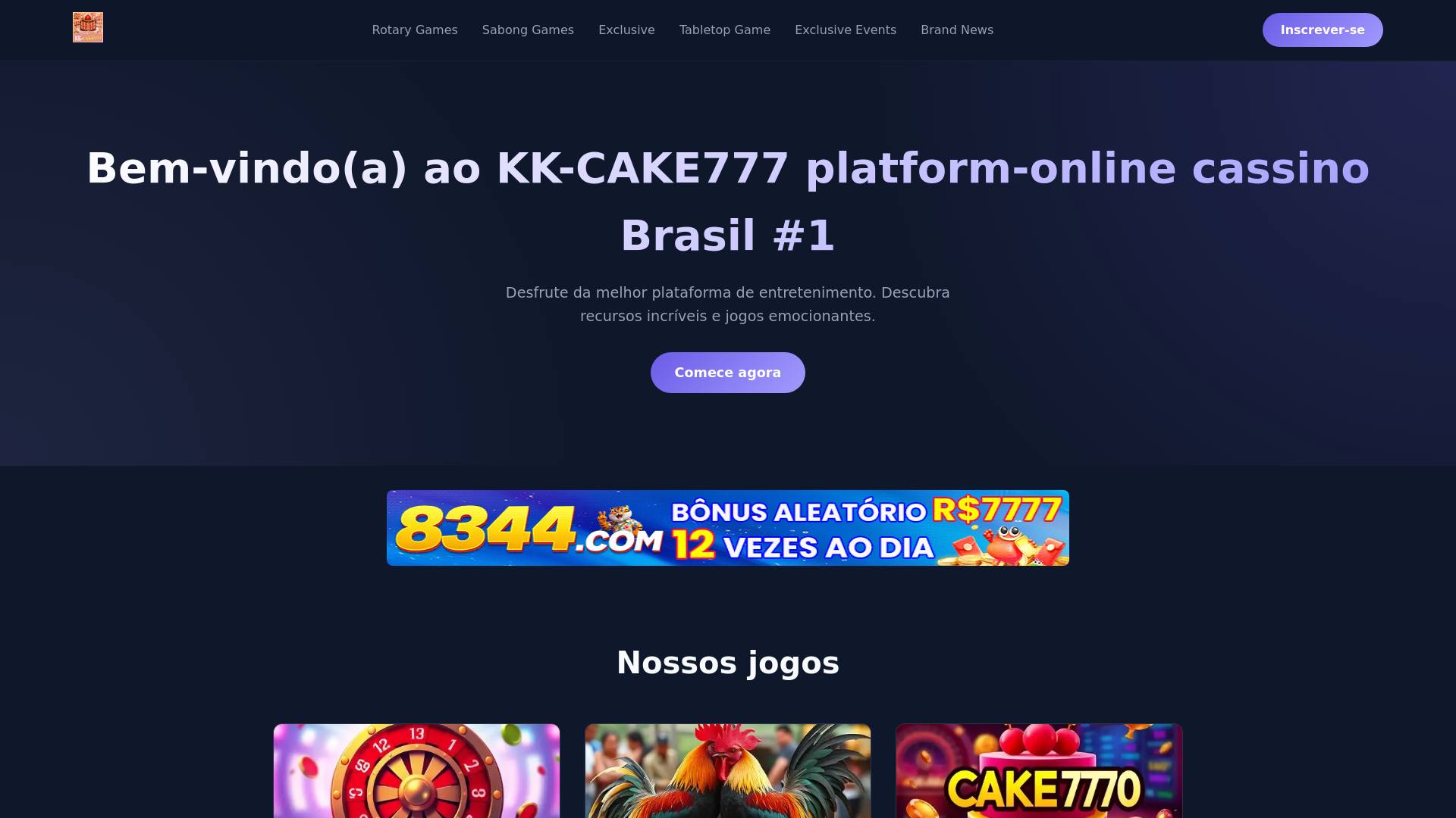 website screenshot of https://kkcake777pg.com/