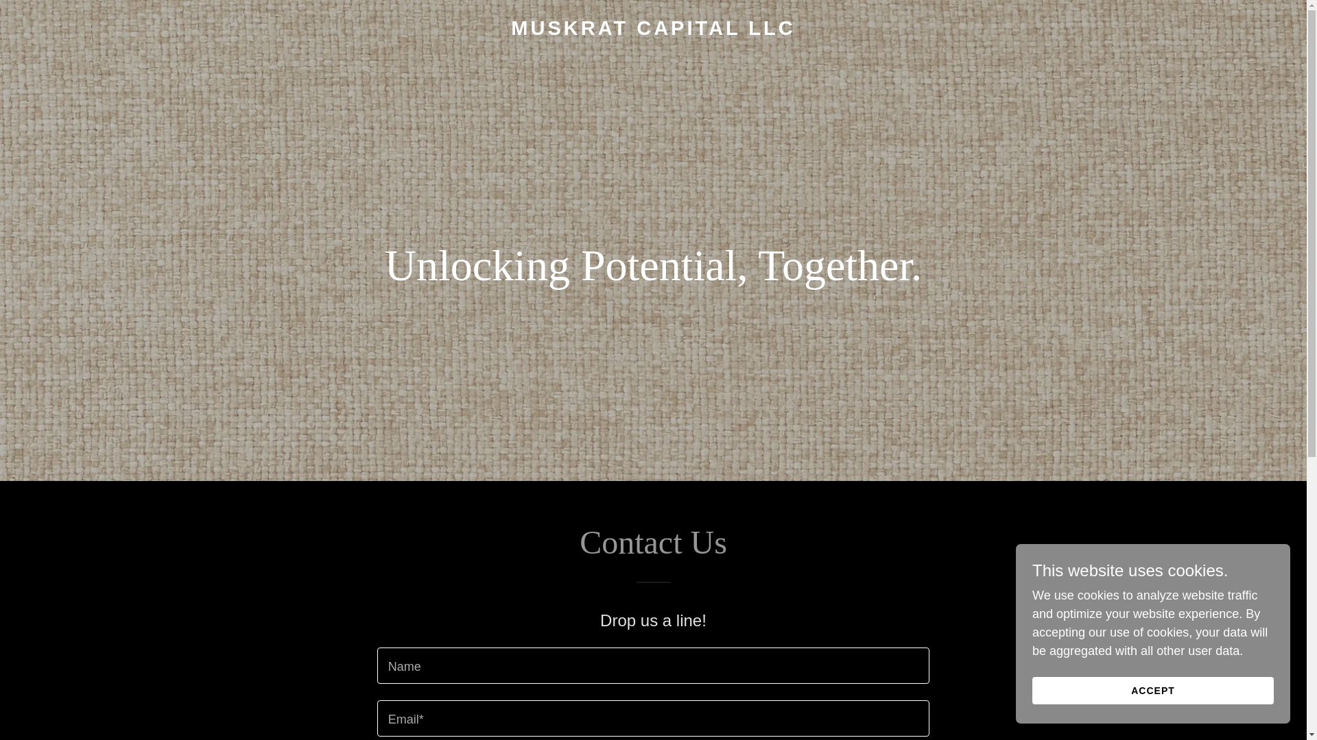 website screenshot of https://muskratcapital.com/