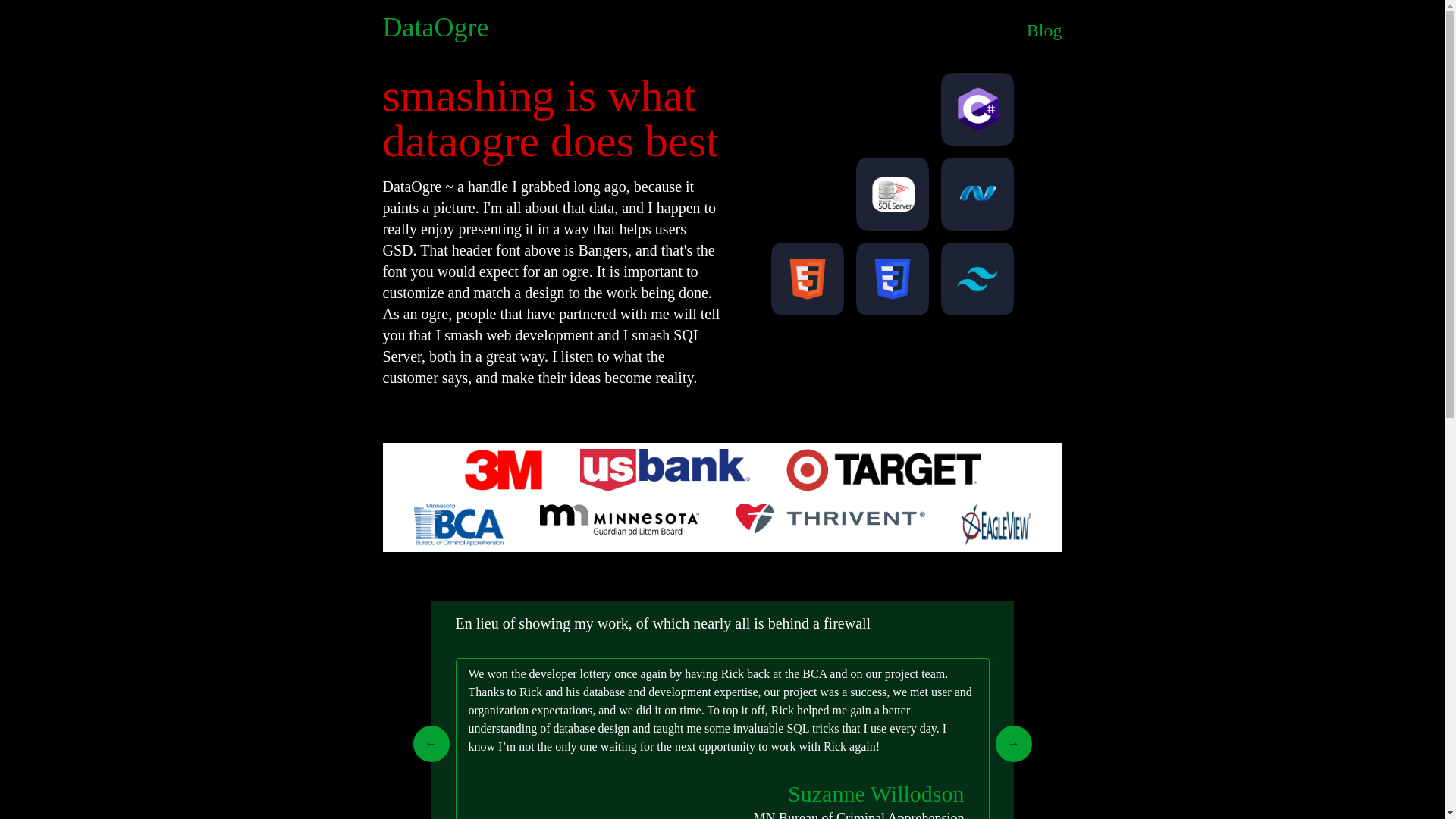 website screenshot of https://dataogre.pages.dev/