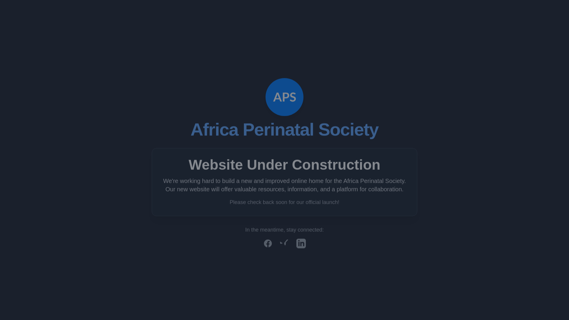 website screenshot of https://africaperinatal.org/