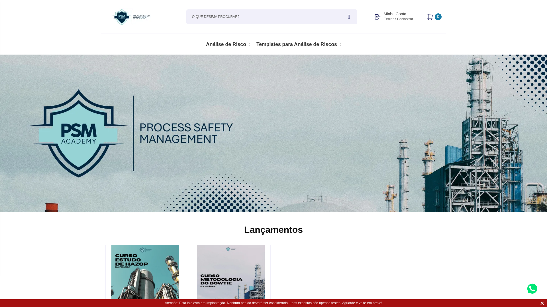 website screenshot of https://psmacademy.com.br/