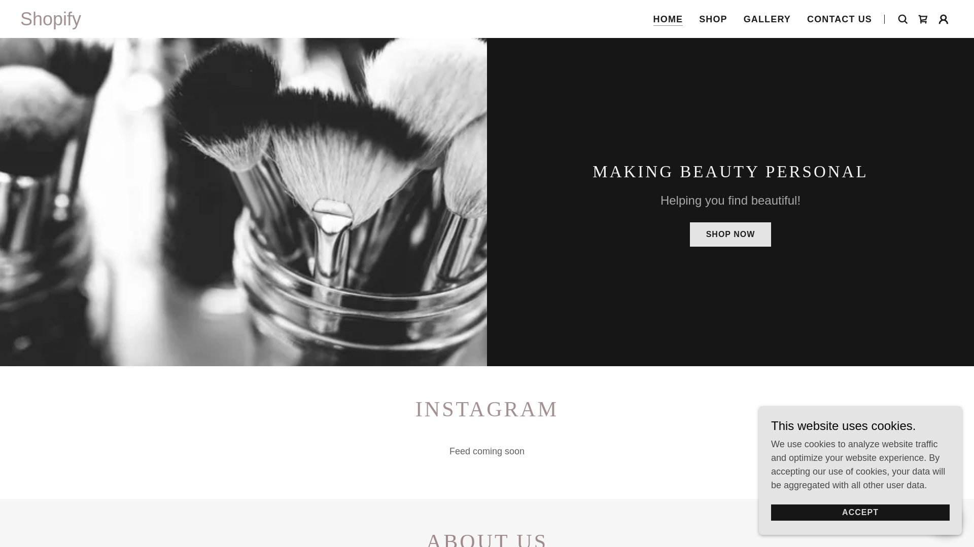 website screenshot of https://shopify.godaddysites.com/