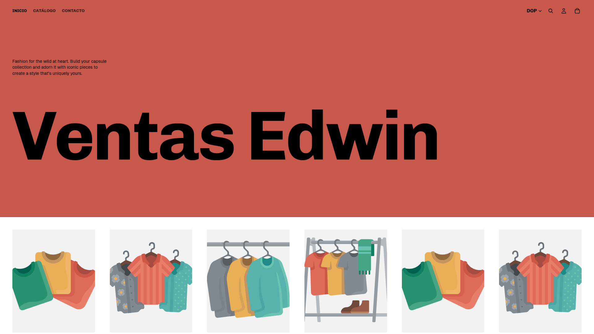 website screenshot of https://ventasedwin.com/