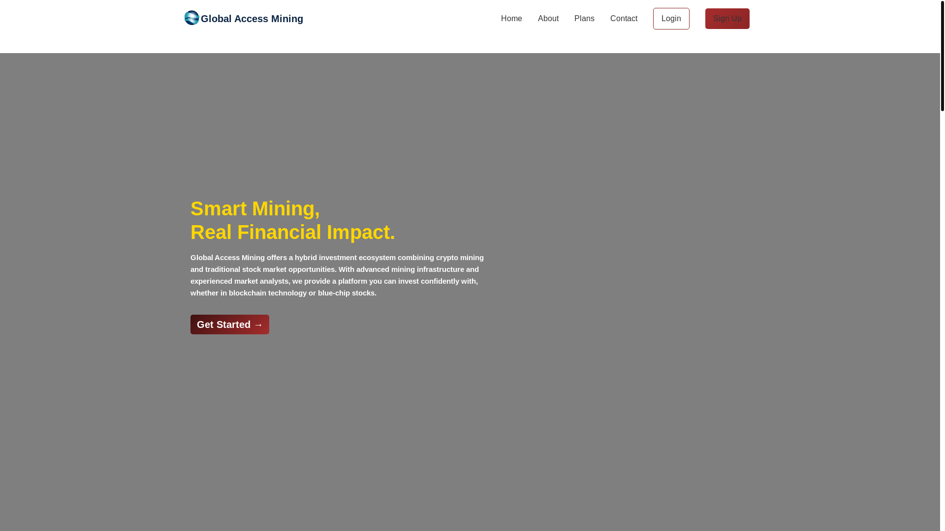 website screenshot of https://globalaccessmining.com/