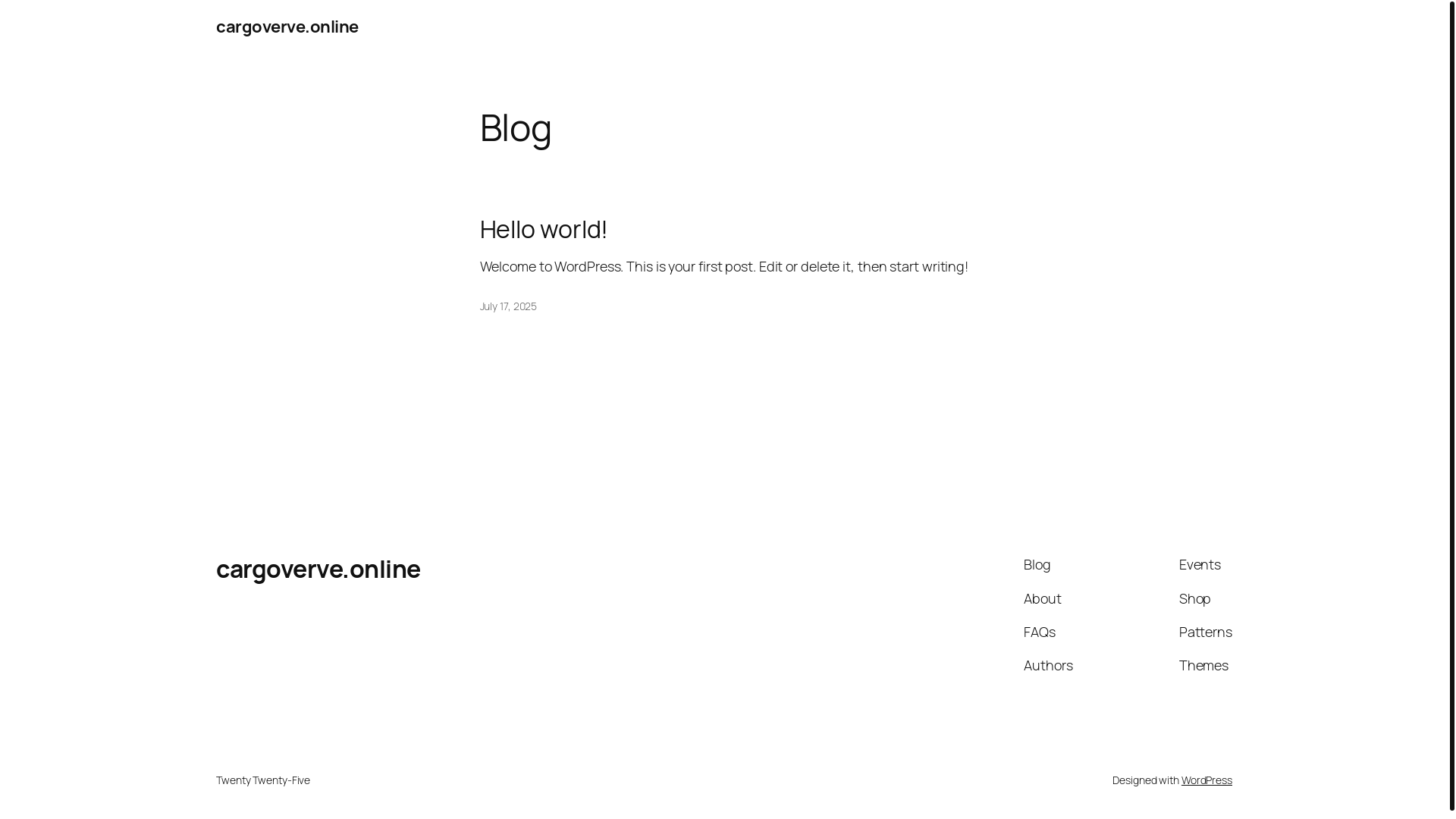 website screenshot of https://cargoverve.online/