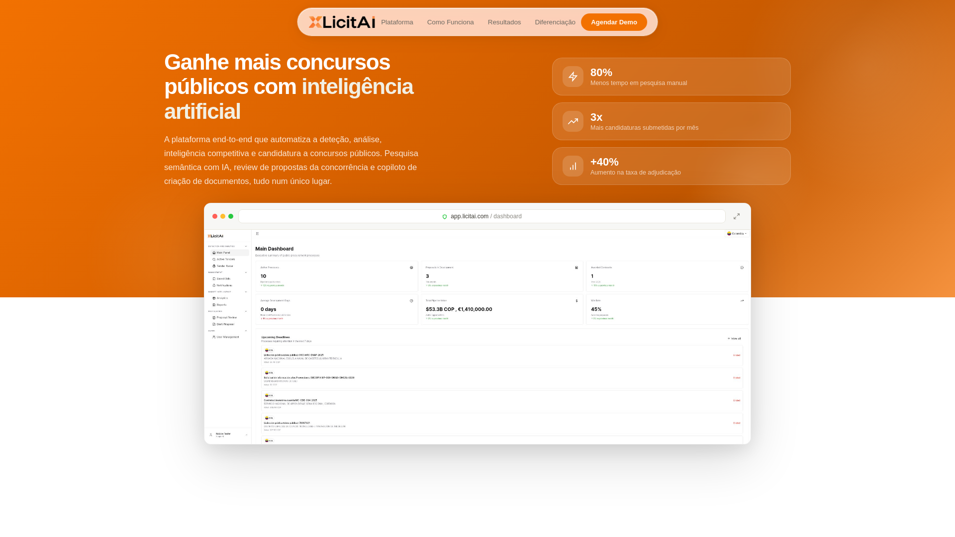 website screenshot of https://licitai-onepager.pages.dev/