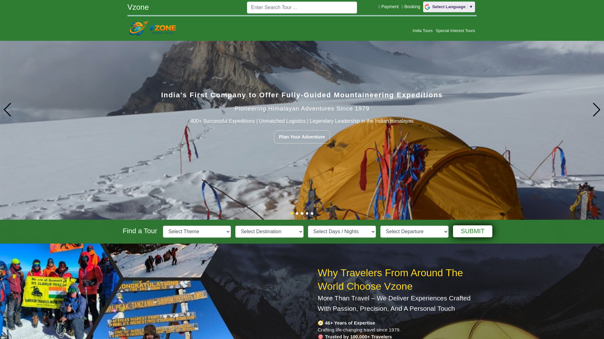 website screenshot of https://vzonesalesindpvtltd.com/