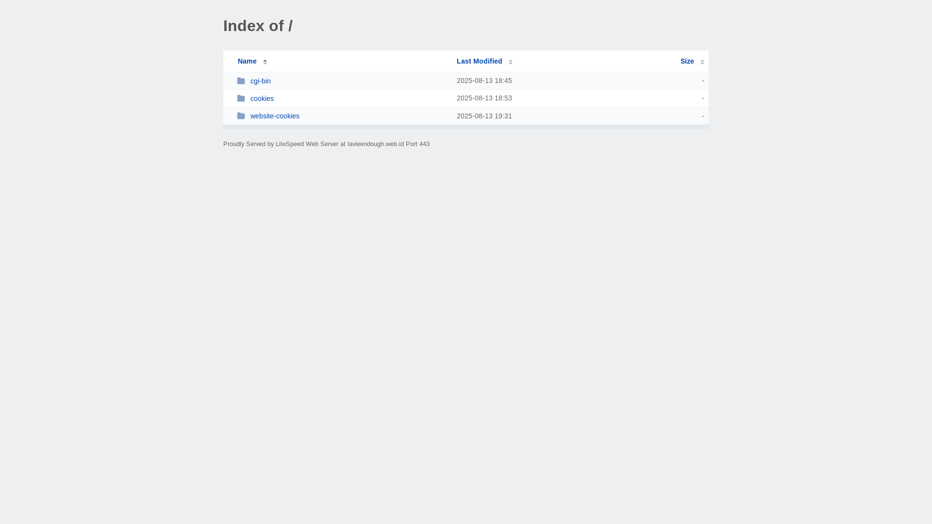 website screenshot of https://lavieendough.web.id/