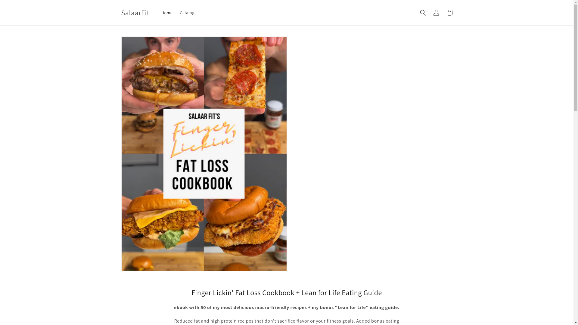 website screenshot of https://salaarfitcookbook.com/