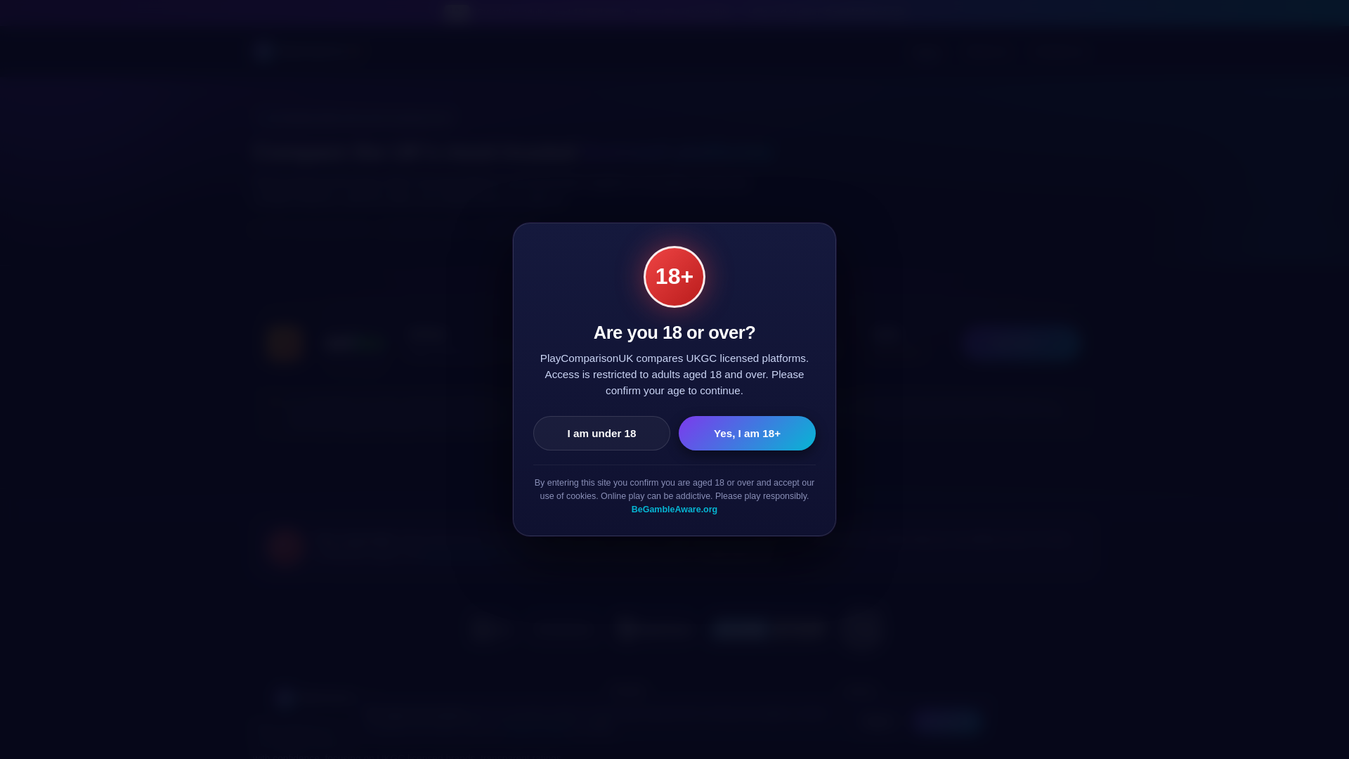 website screenshot of https://playcomparisonuk.com/