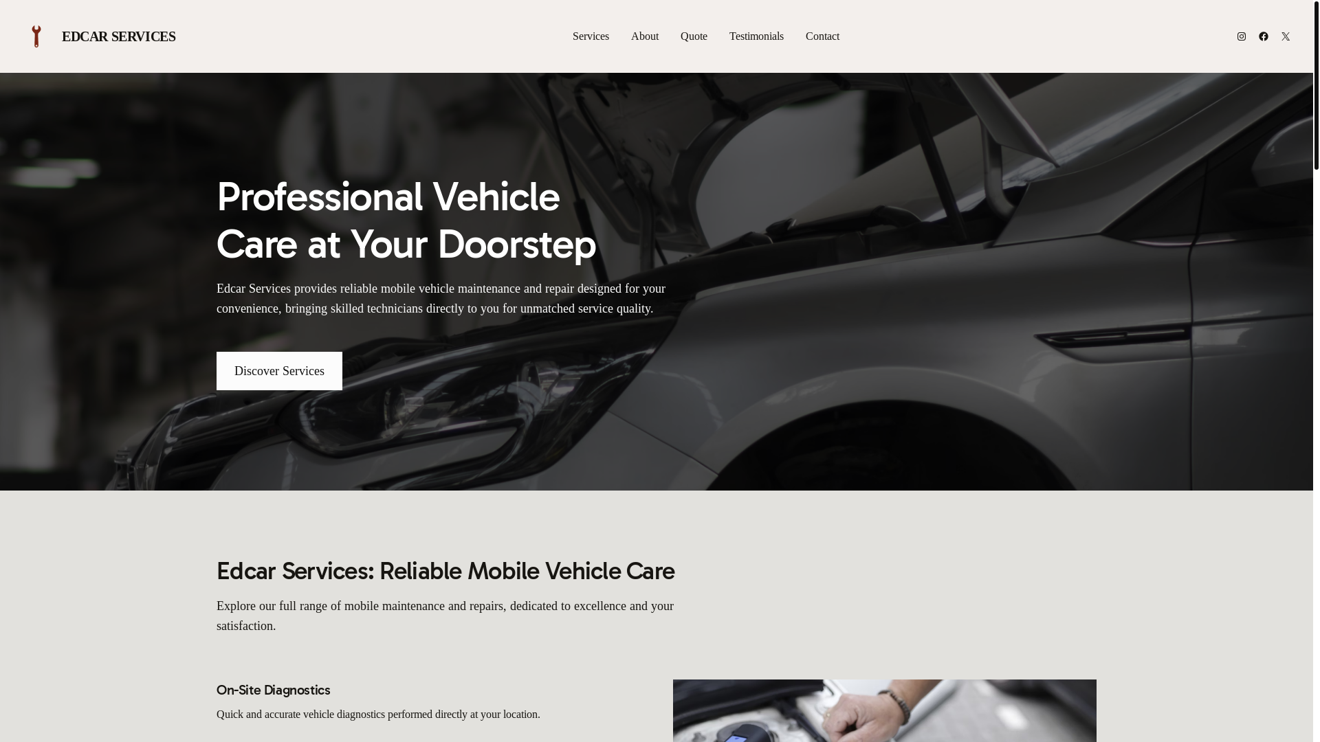 website screenshot of https://edcar.co.uk/