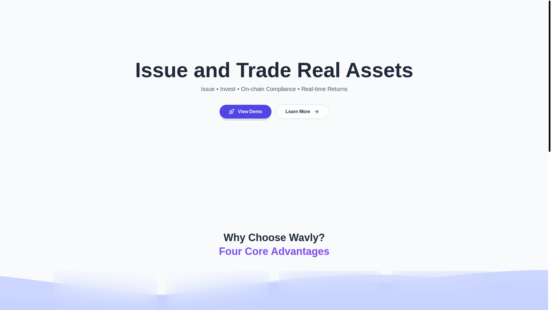 website screenshot of https://wavlywebsitedemo.pages.dev/