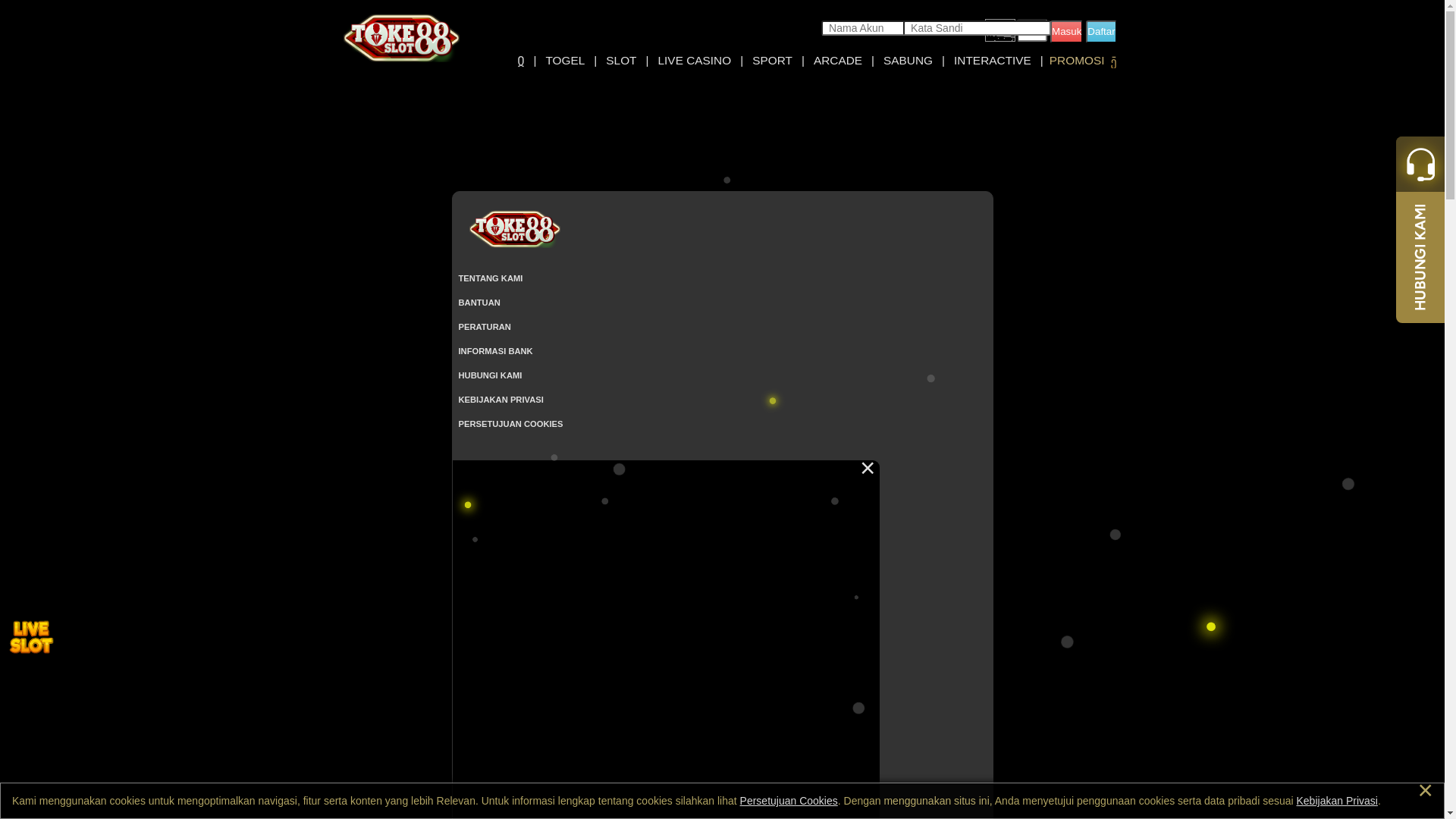 website screenshot of https://tokeslot88-22.site/
