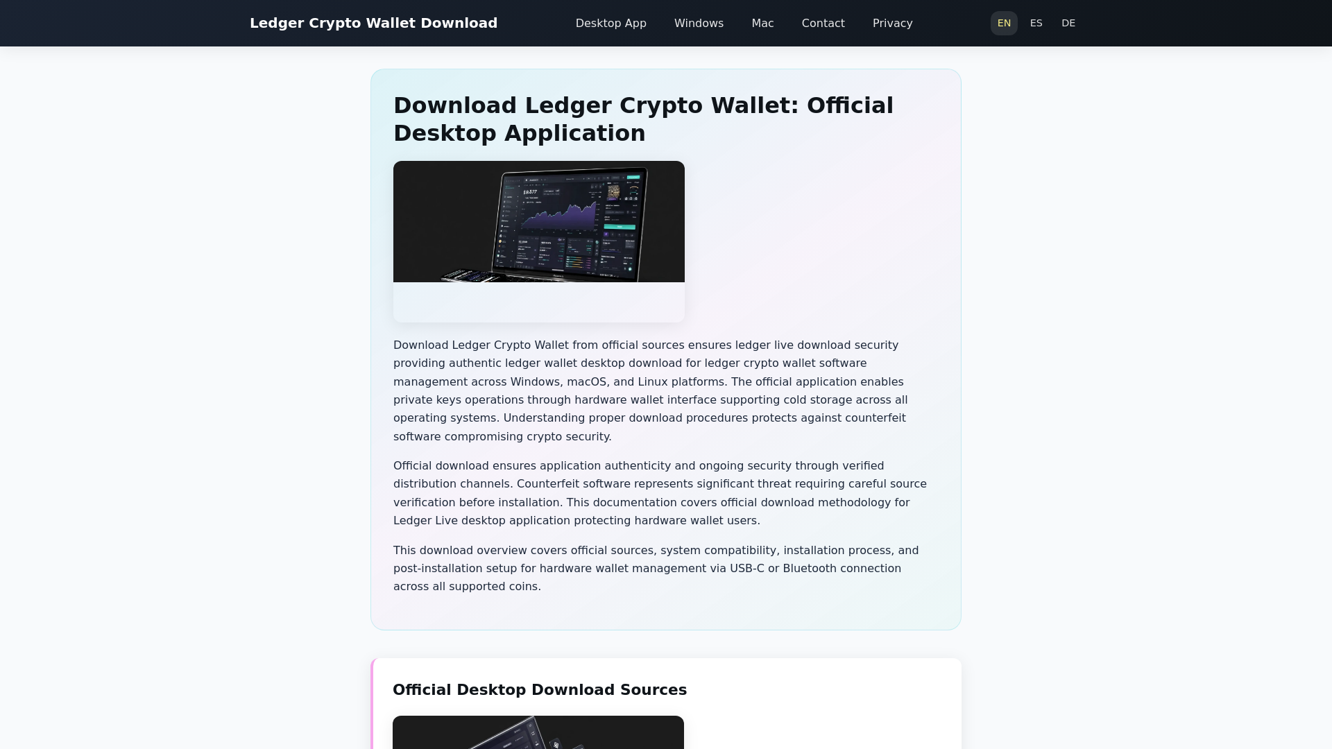 website screenshot of https://ledger-crypto-wallet-download.com/