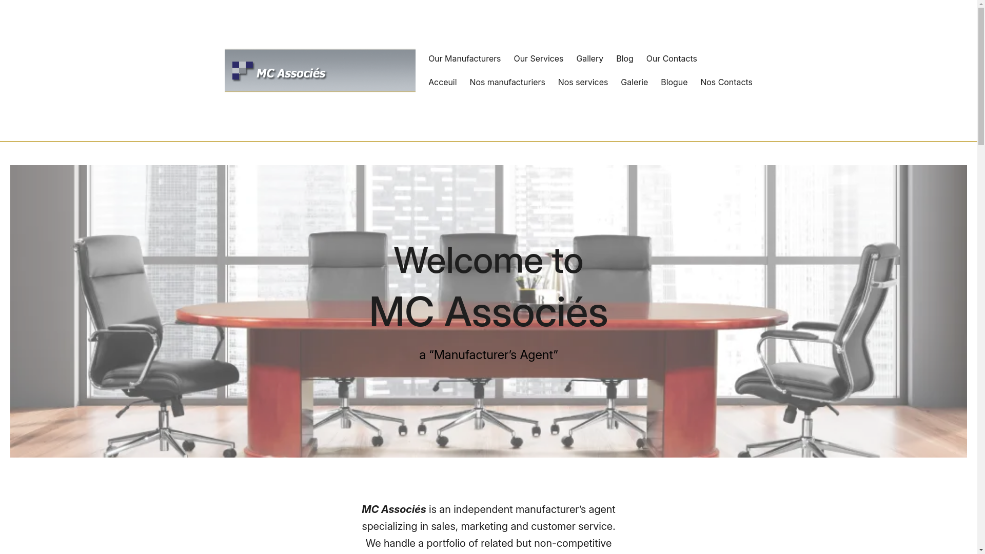 website screenshot of https://mcassocies.ca/