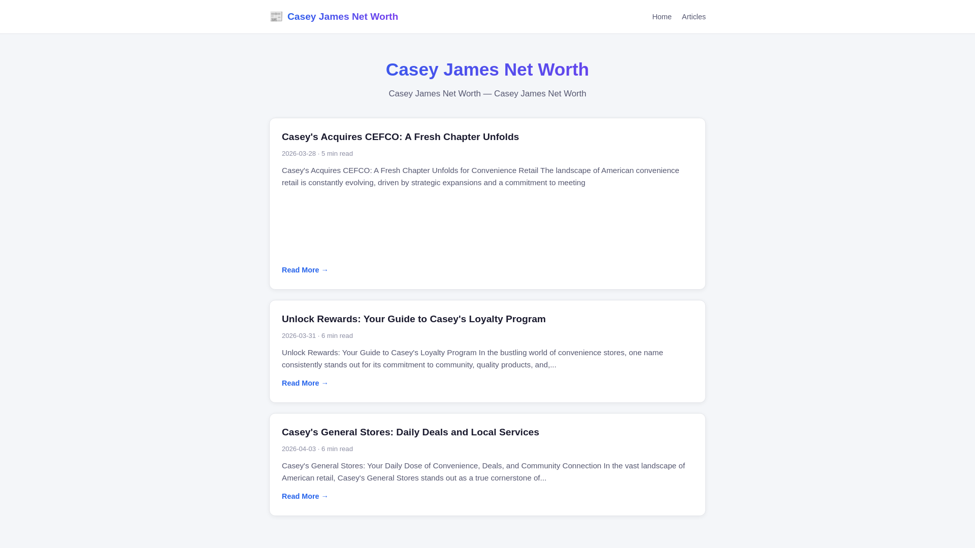 website screenshot of https://casey-james-net-worth.pages.dev/