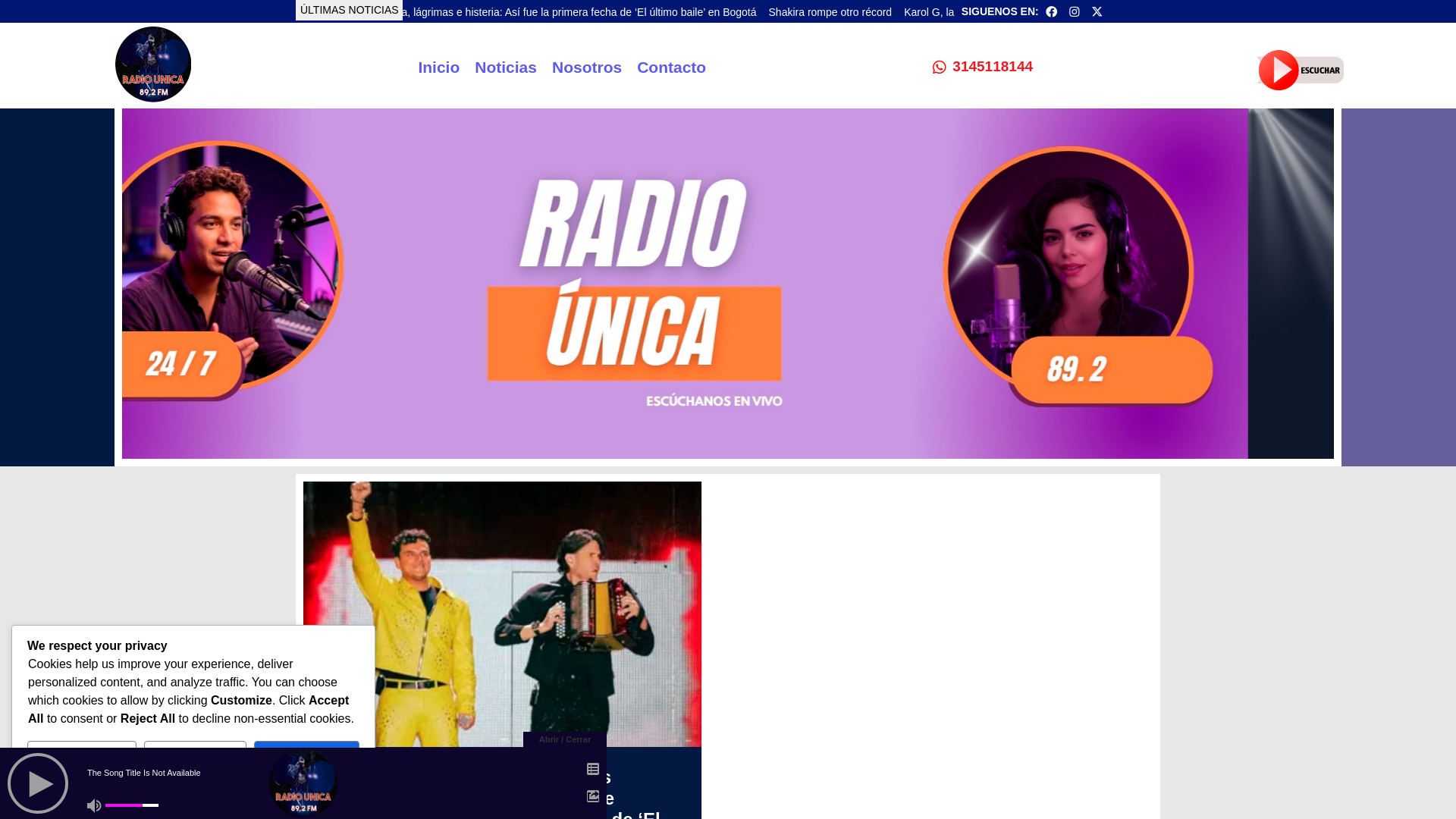 website screenshot of https://radiounicaastrea.com