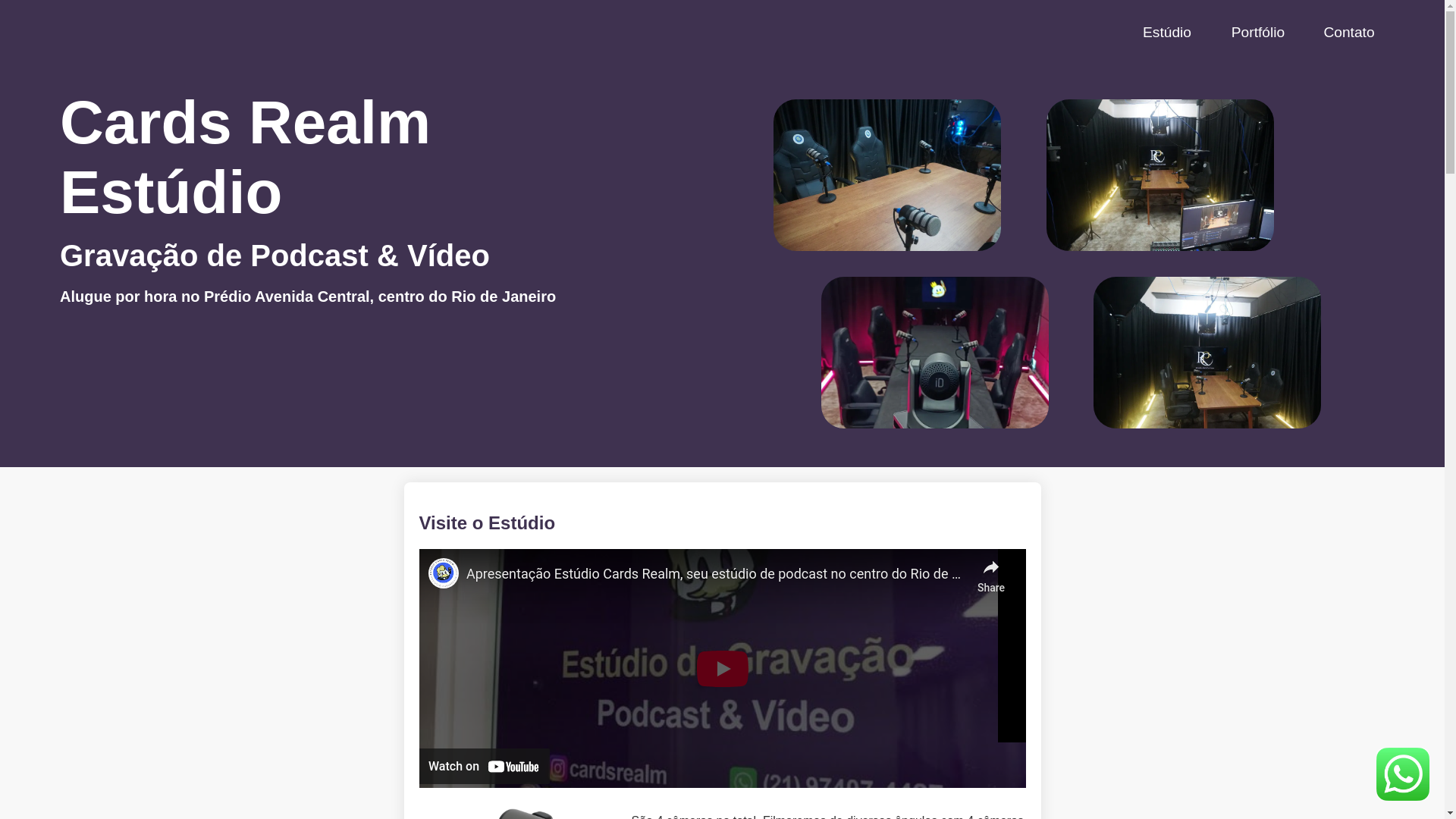 website screenshot of https://estudiocards.com.br/