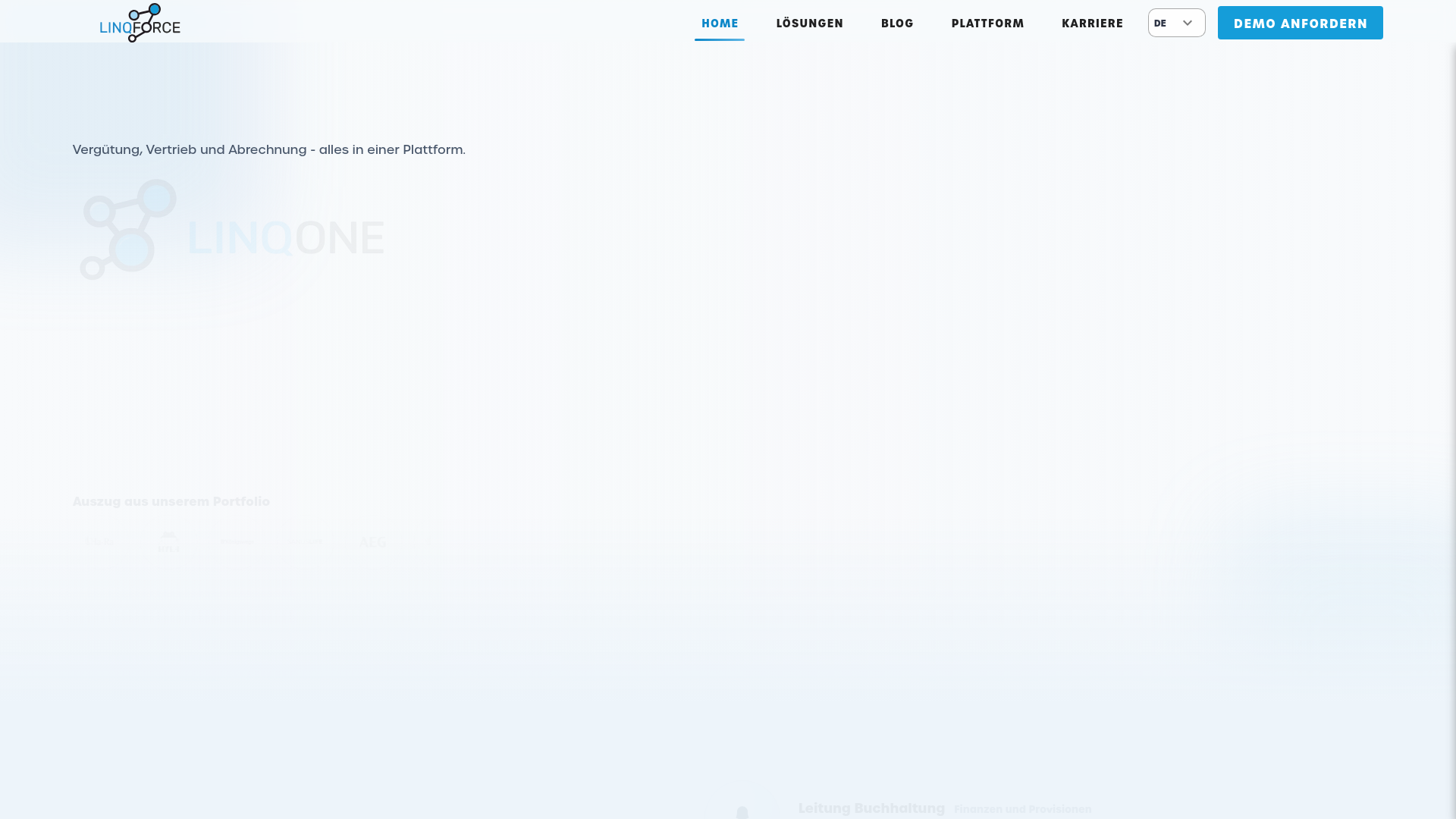 website screenshot of https://linqone.dev/