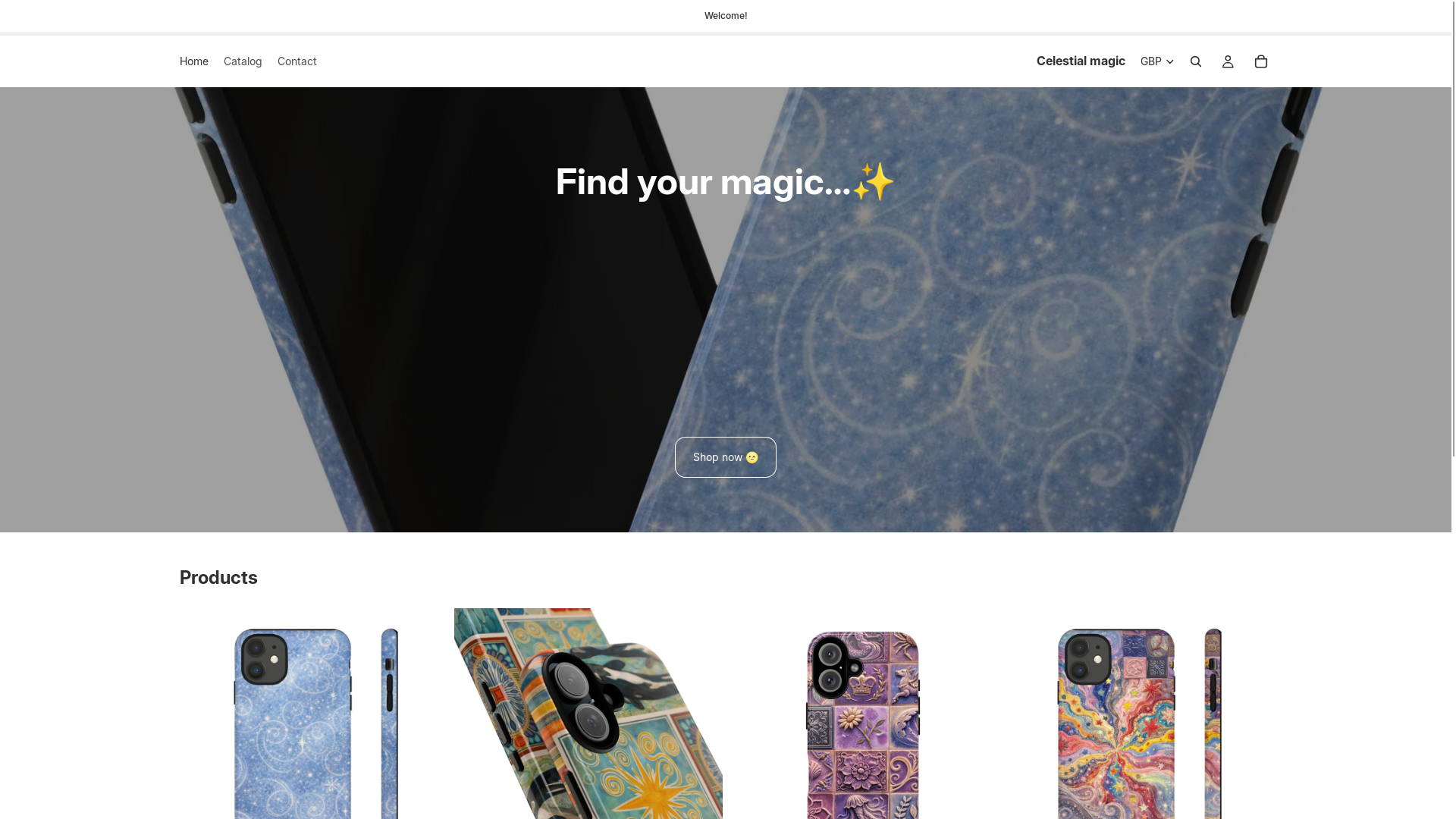 website screenshot of https://celestialmagic.net/