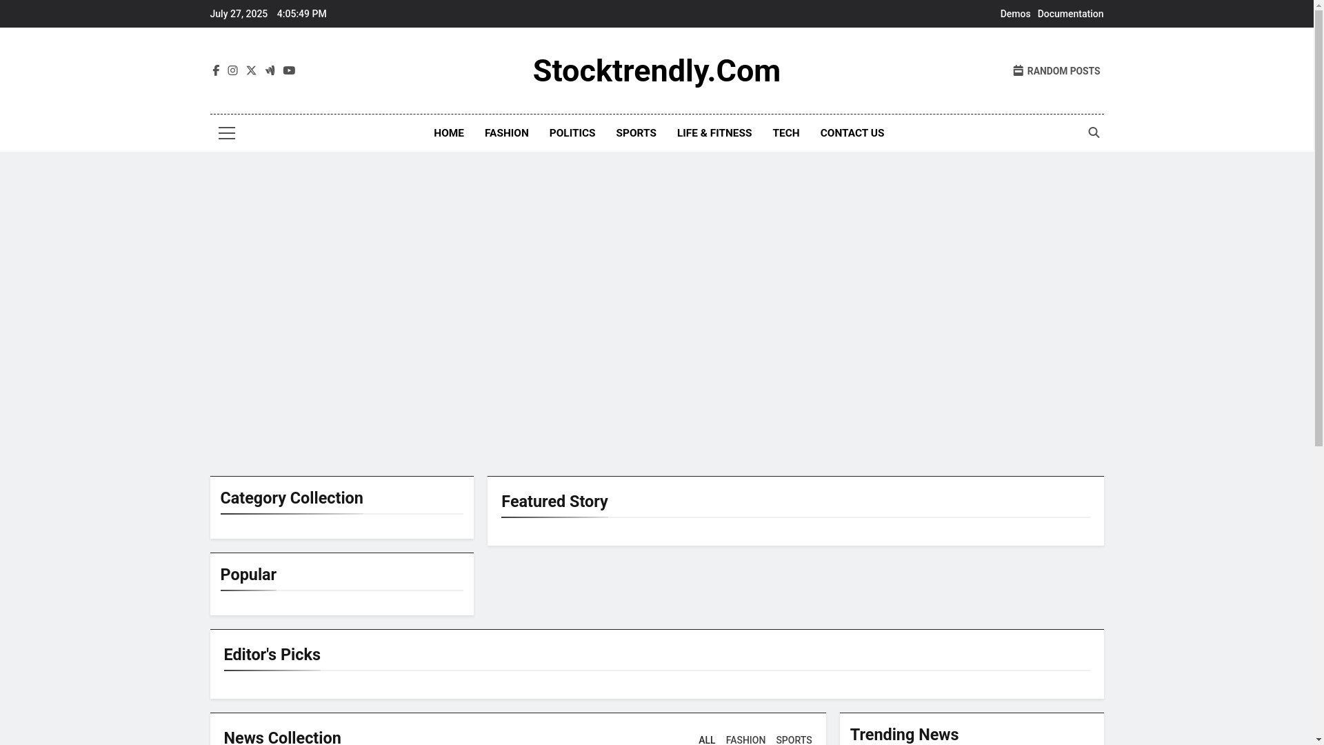 website screenshot of https://stocktrendly.com/