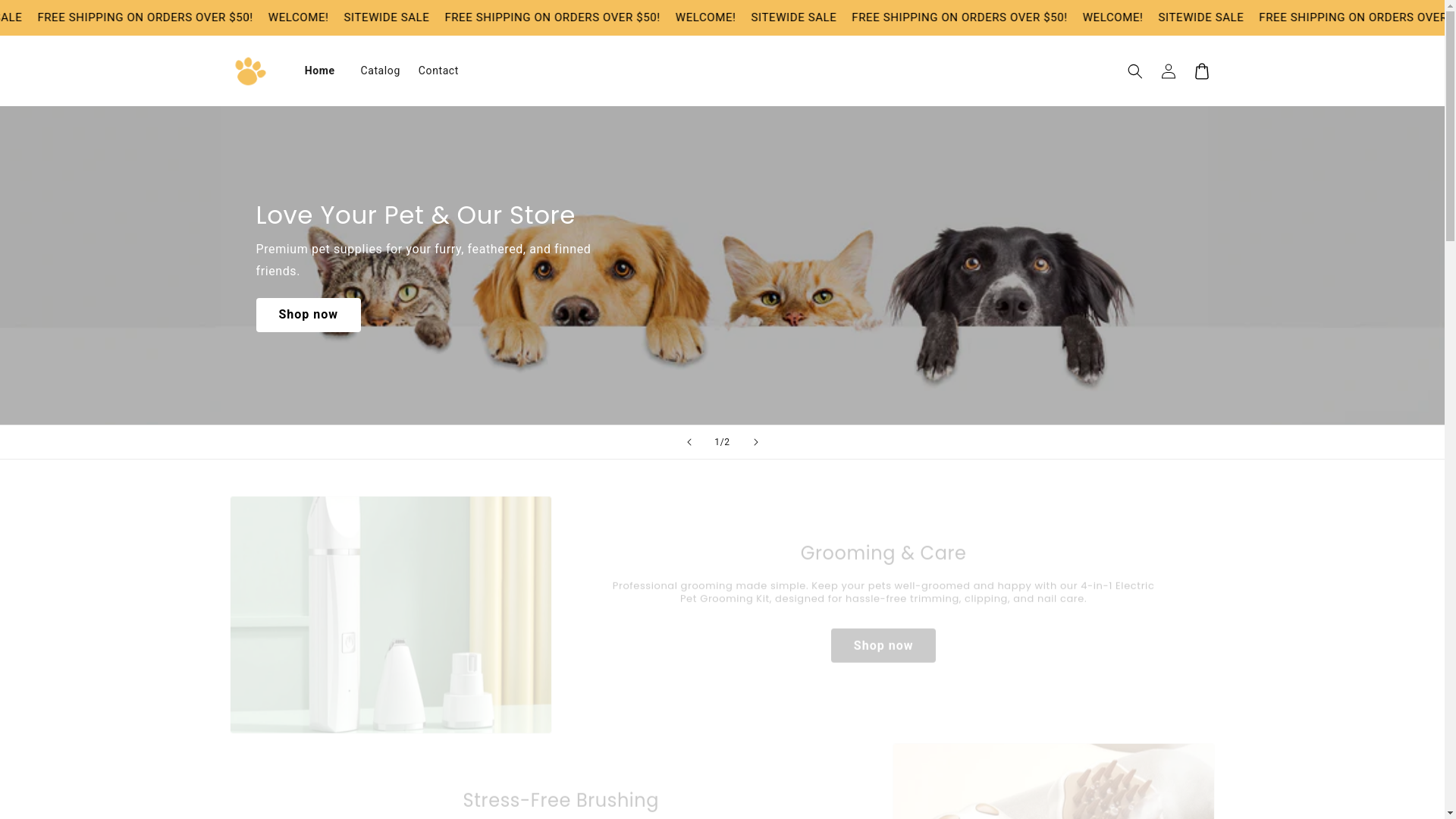 website screenshot of https://whiskertail.store/