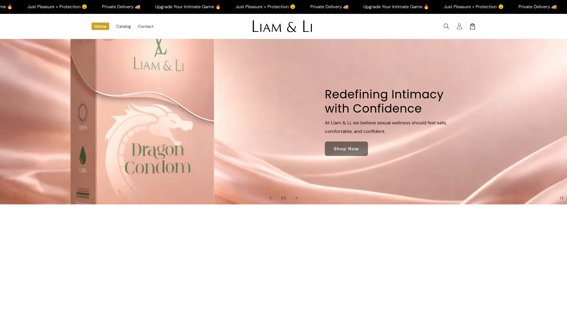 website screenshot of https://liamli.in/