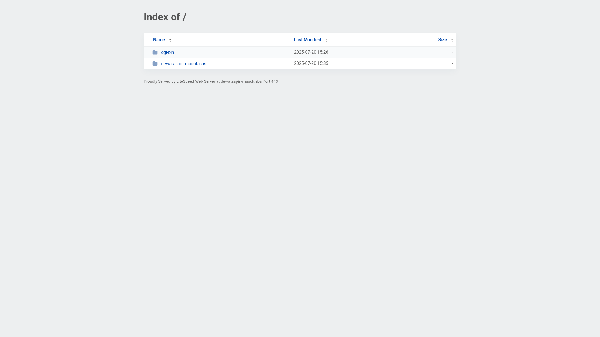 website screenshot of https://dewataspin-masuk.sbs/