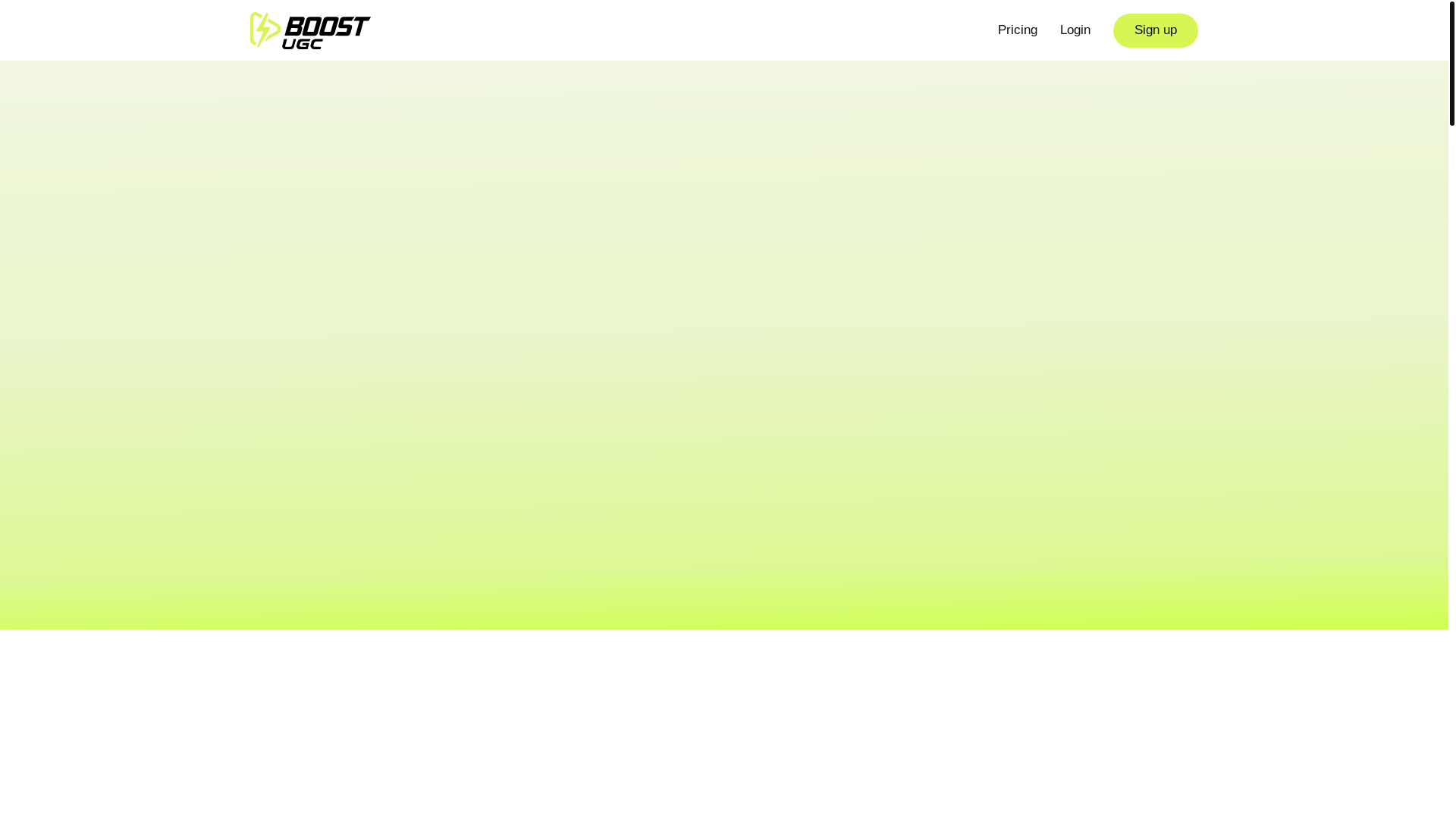 website screenshot of https://brandboostugc.com/