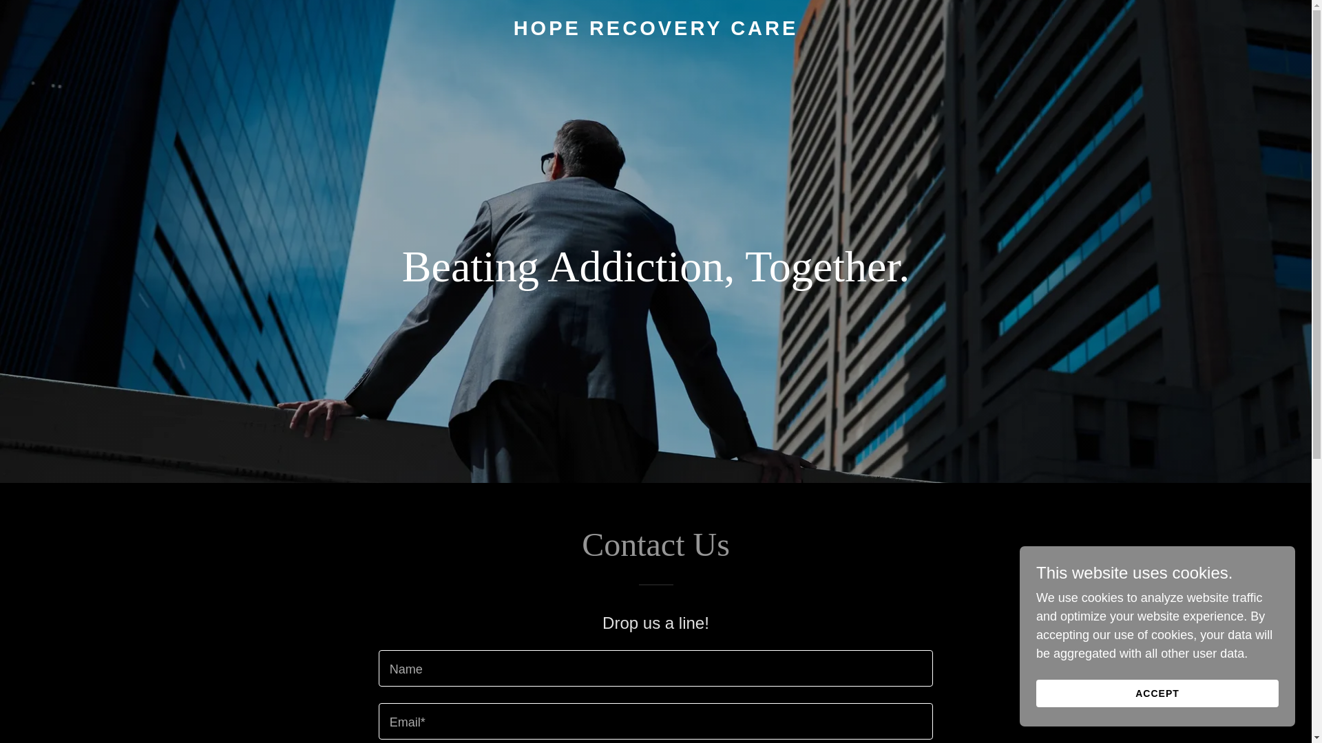 website screenshot of https://hoperecoverycare.com/
