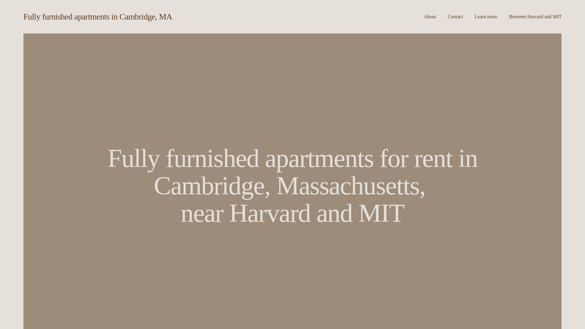 website screenshot of https://furnishedcambridgerentals.com