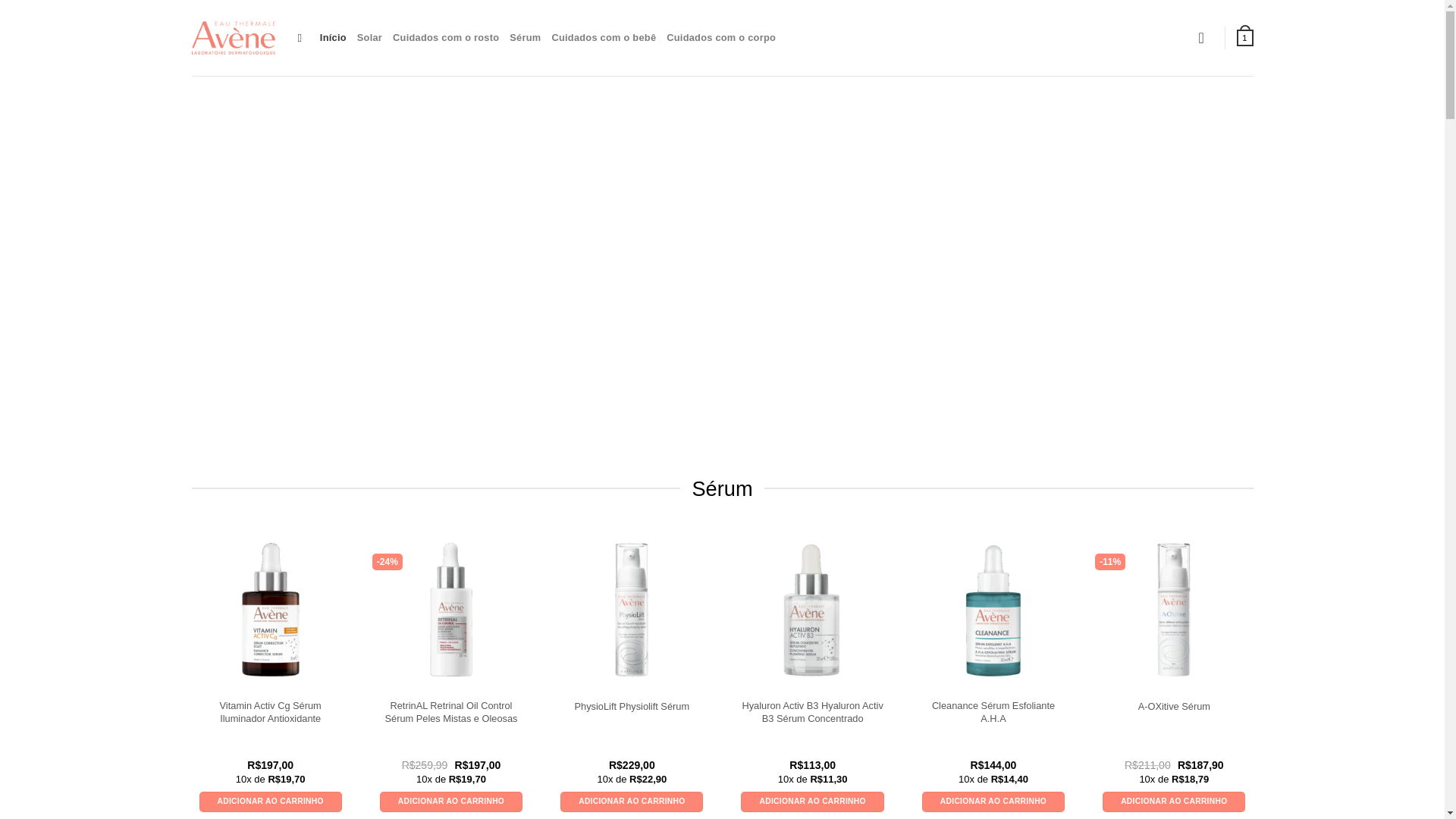 website screenshot of https://avene-brasil.site/