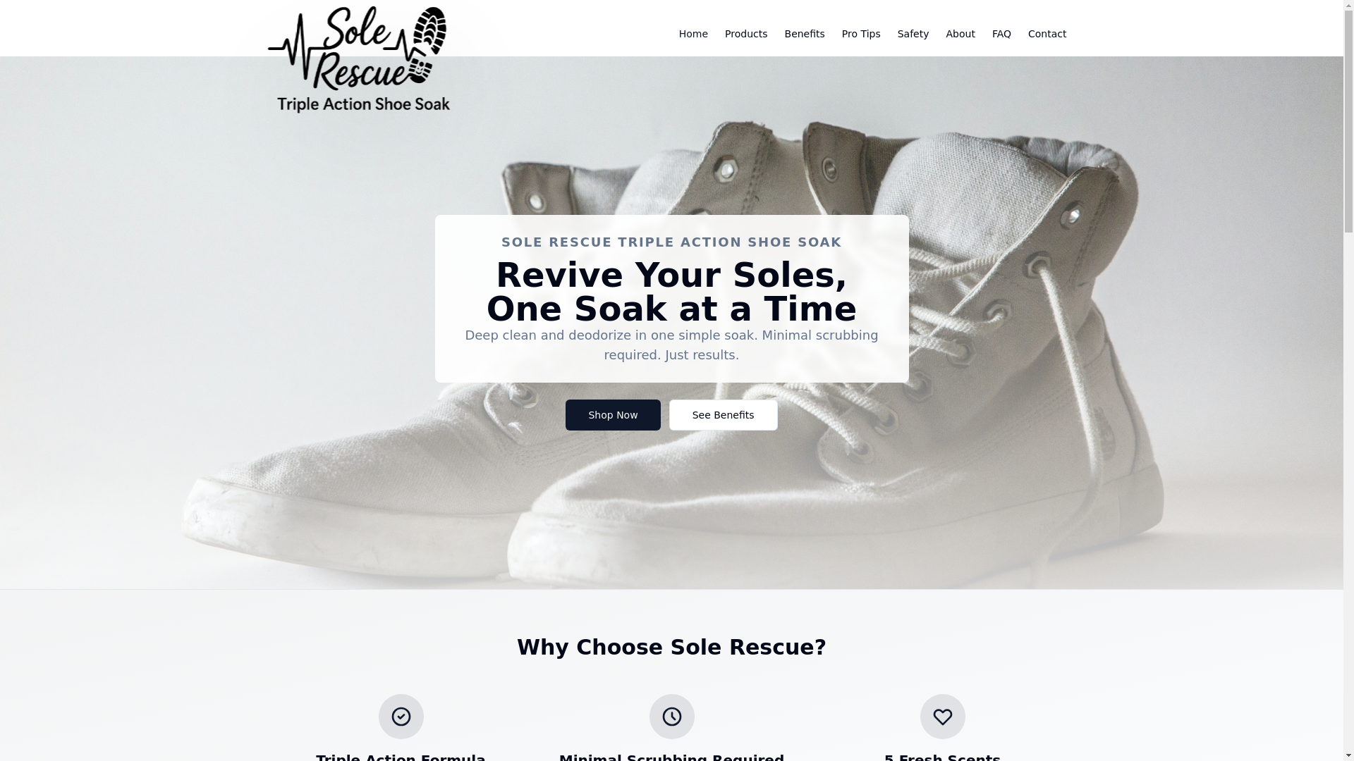 website screenshot of https://solerescuepro.com/
