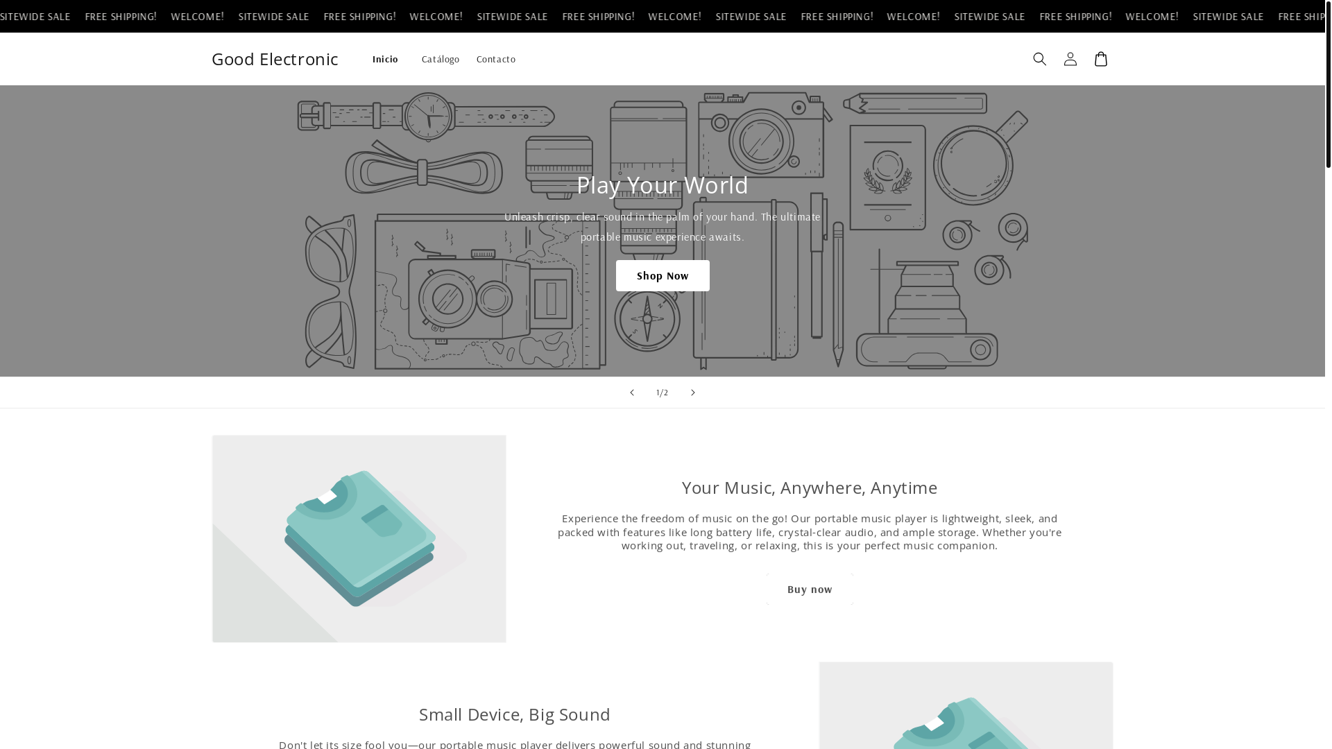 website screenshot of https://goodelectronic.store/