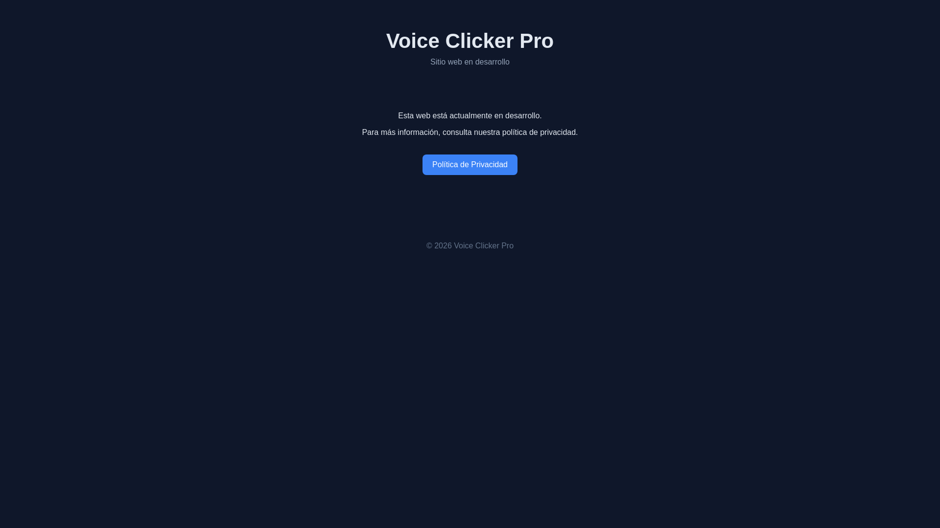 website screenshot of https://voiceclickerpro.com/